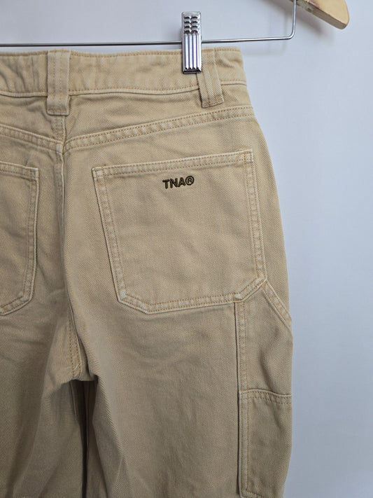 TNA Beige Cargo Denim • X-Small 00