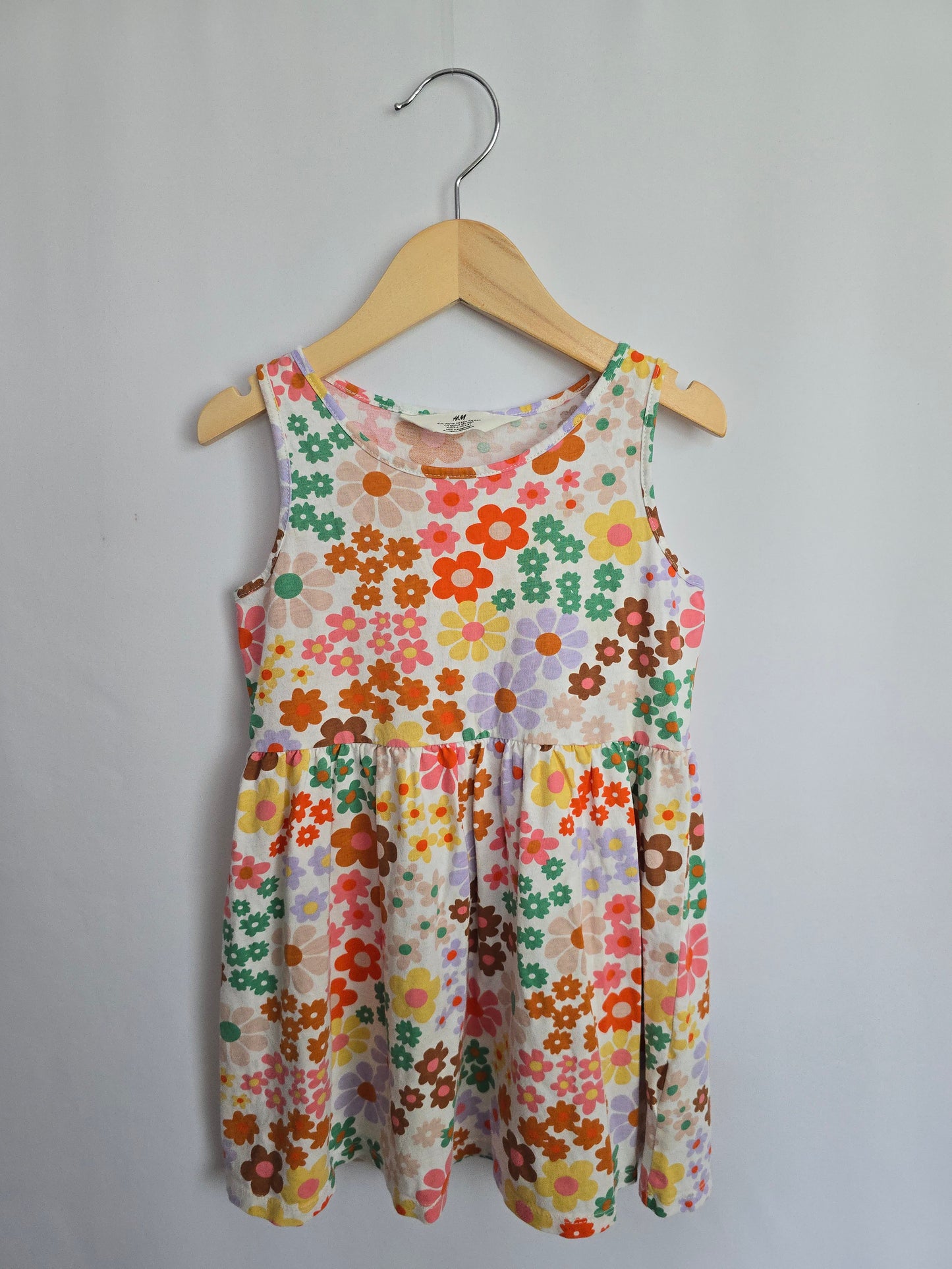 H&M Retro Daisies Tank Dress • 4-6 years