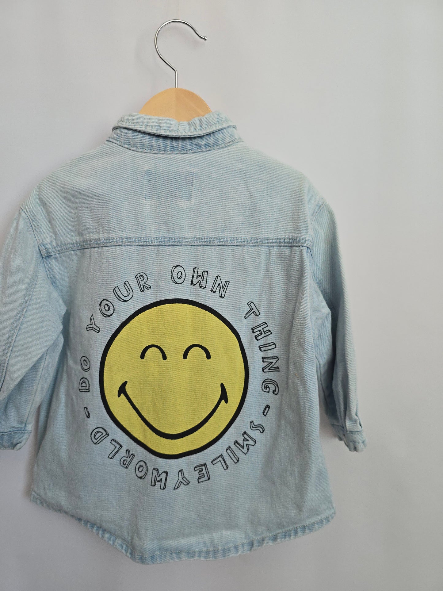 Zara x Smiley World Denim Shacket • 2-3 years