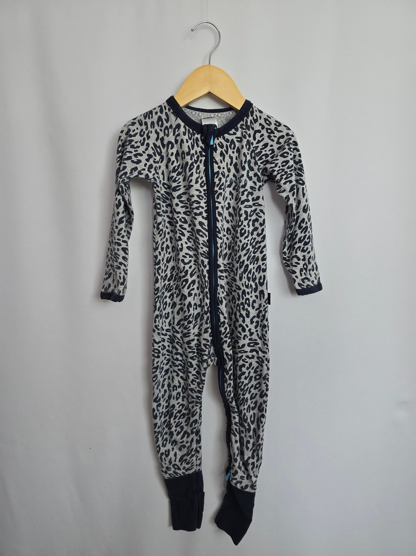 Bonds Wondersuit Leopard Blue • 18-24 months