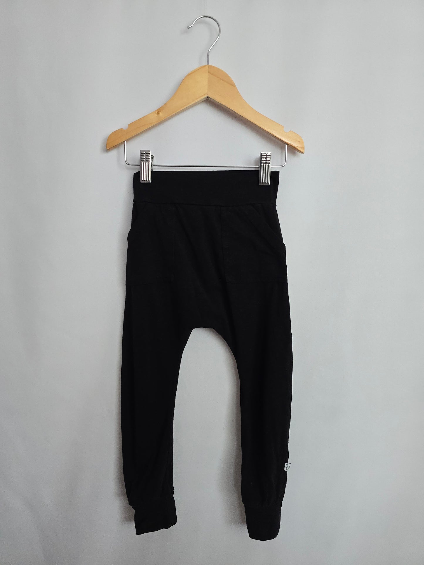 PLAY Tiny Button Apparel Black Harem Pants • 3-4 years
