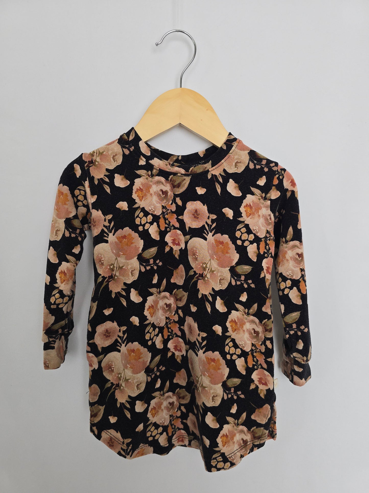 Jax & Lennon Moody Floral Terry Tunic Sweater Dress • 0-12 months