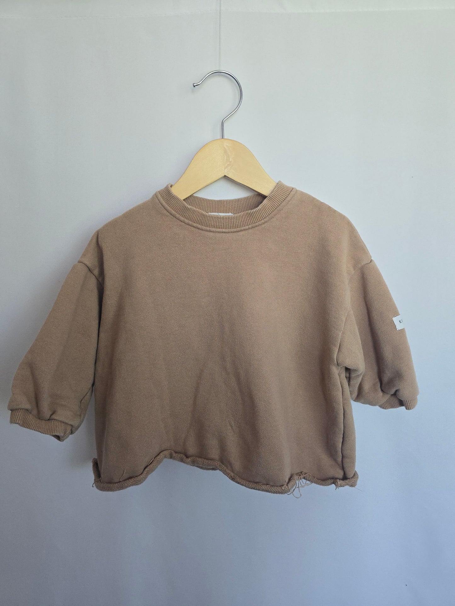 Kindly Oak Boxy Cut Off Crewneck • 1 year