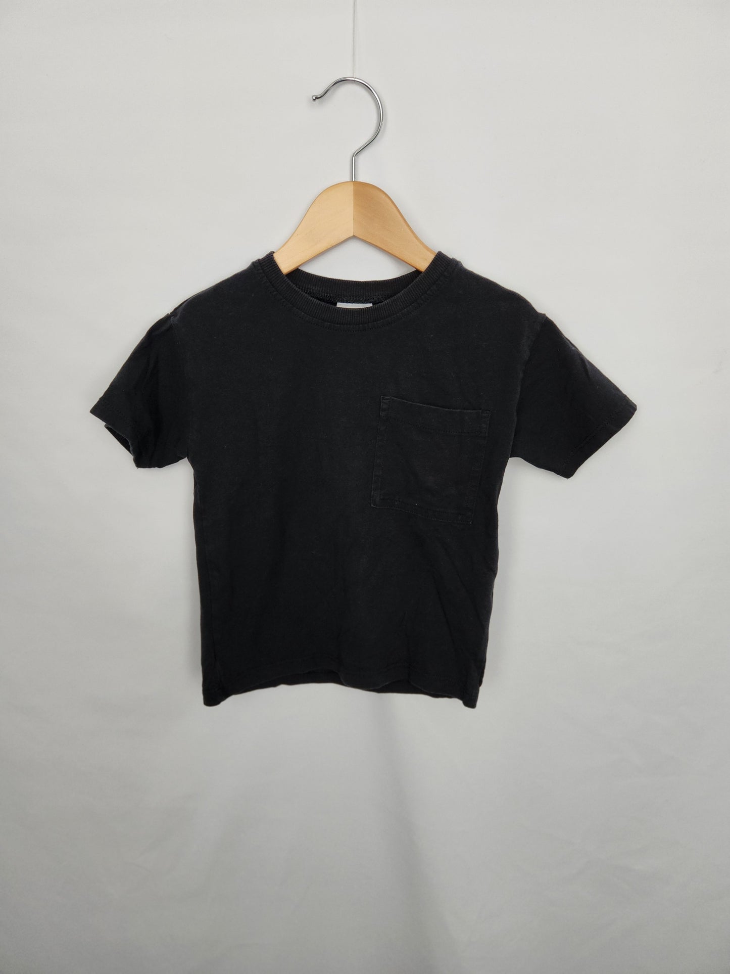 Zara Black Basic Tee • 2-3 years
