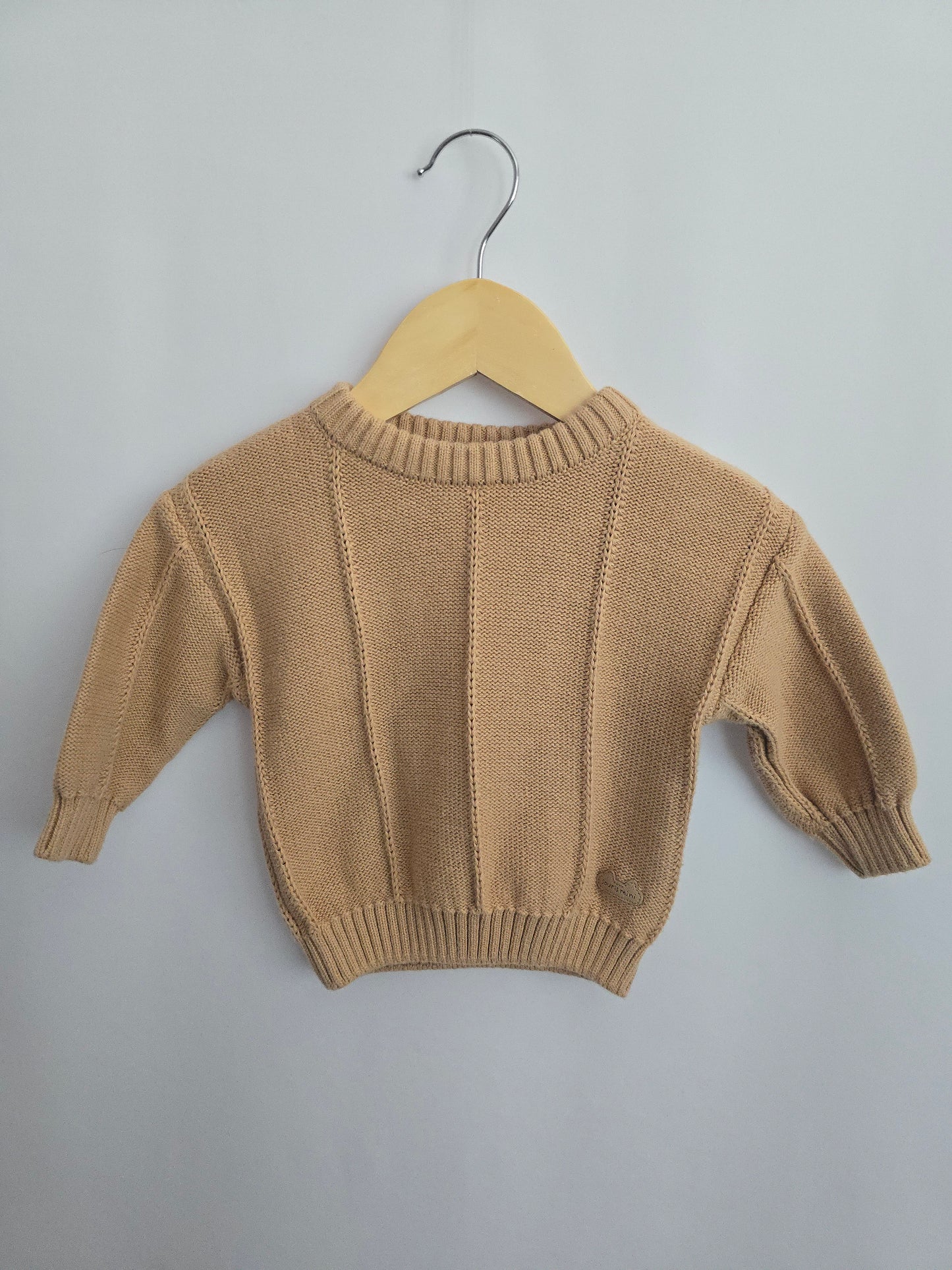 Souris Mini Camel Knit Sweater • 6-9 months