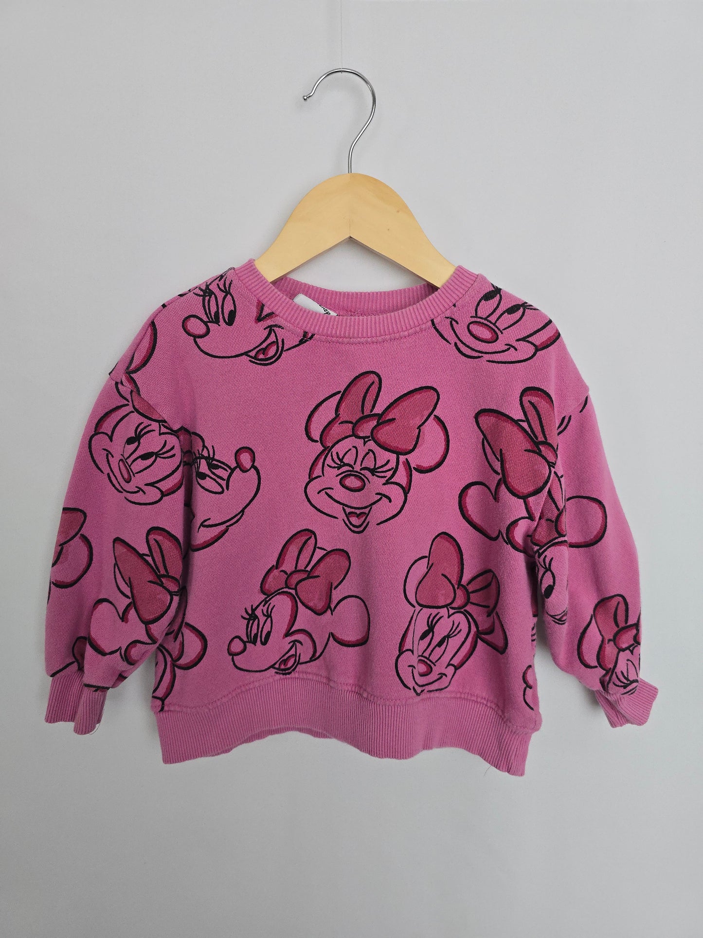 Zara Minnie Graphic Crew • 2-4 years
