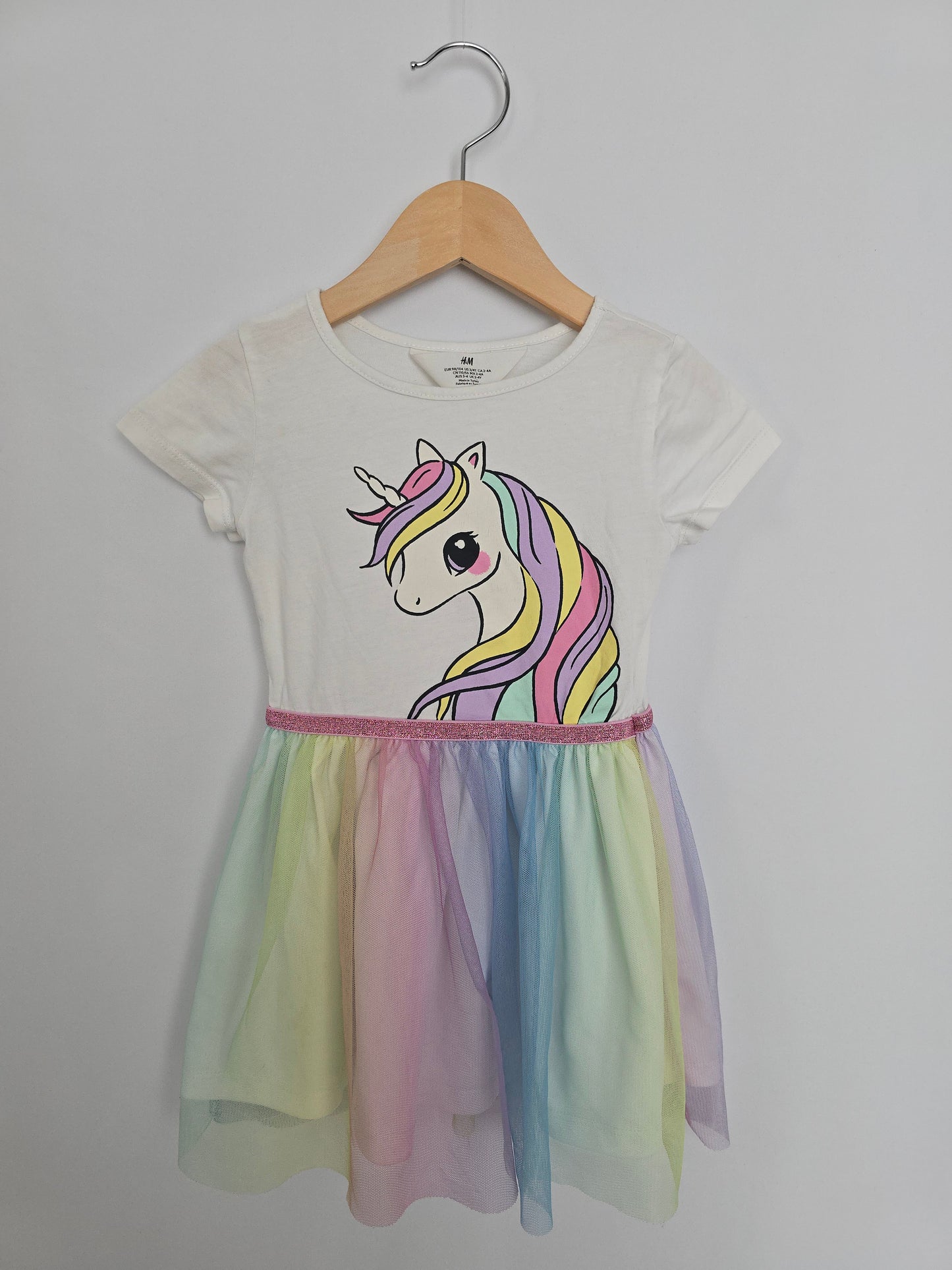 H&M Unicorn Tulle Dress • 2-4 years