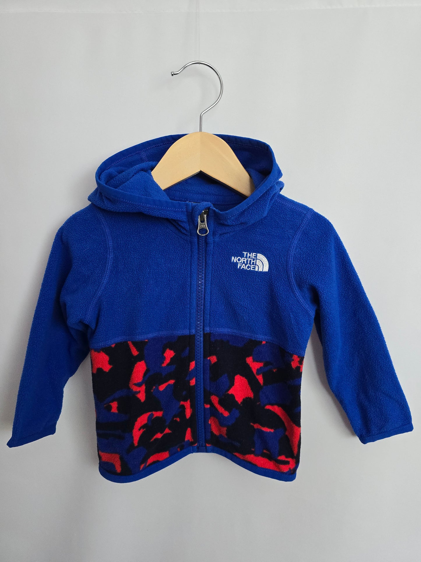 The North Face Blue Fleece Zip Hoodie • 6-12 months