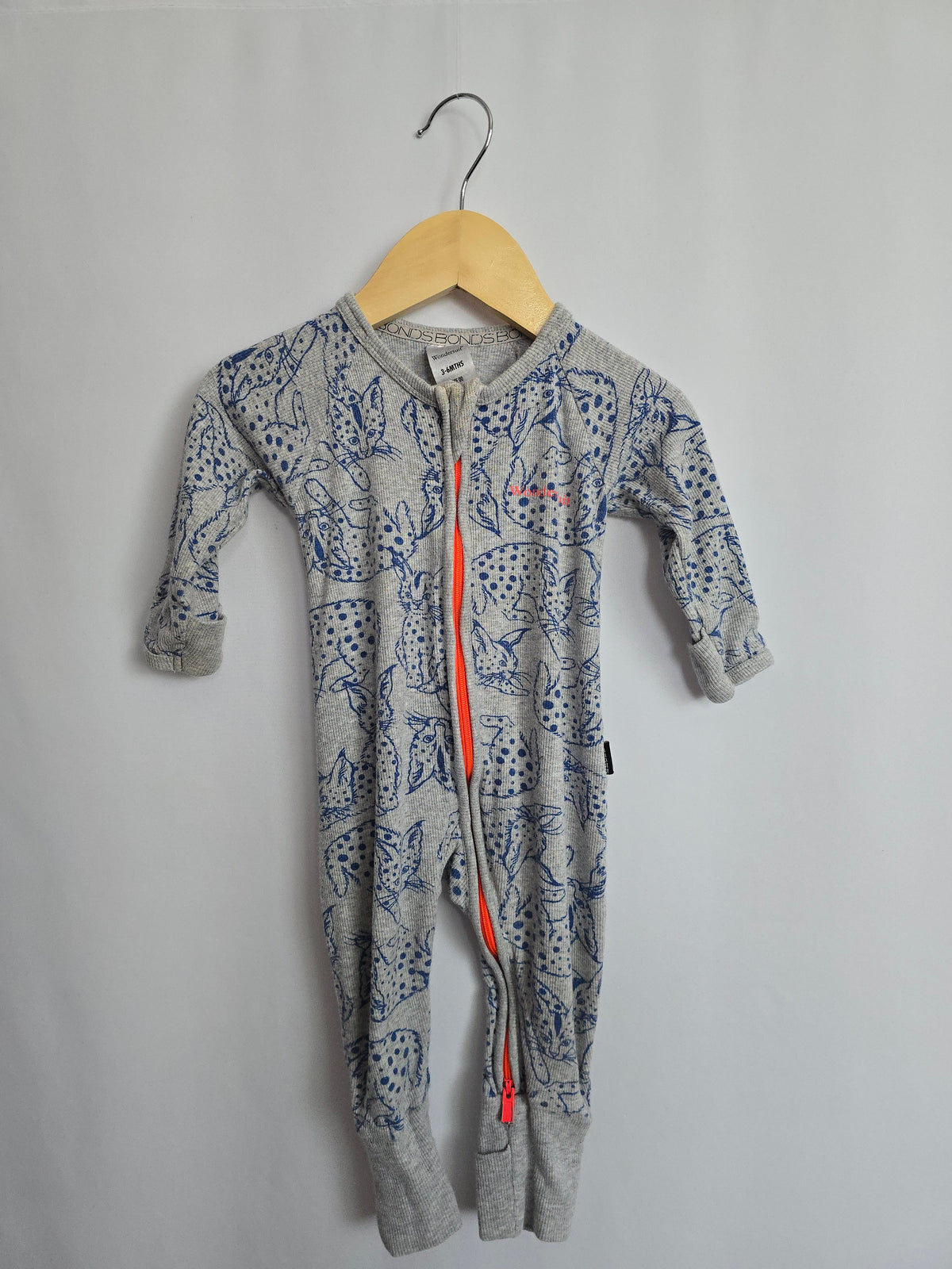 PLAY Bonds Lynx Ribbed Wondersuit • 3-6 months