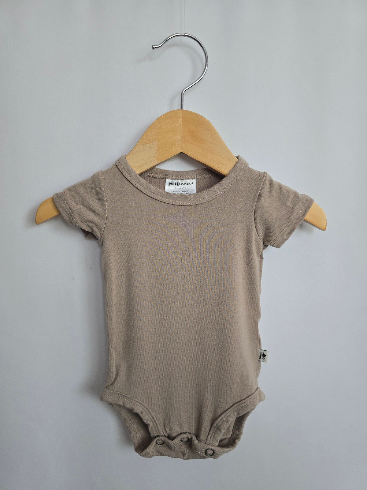 Jax & Lennon Taupe Bodysuit • Newborn