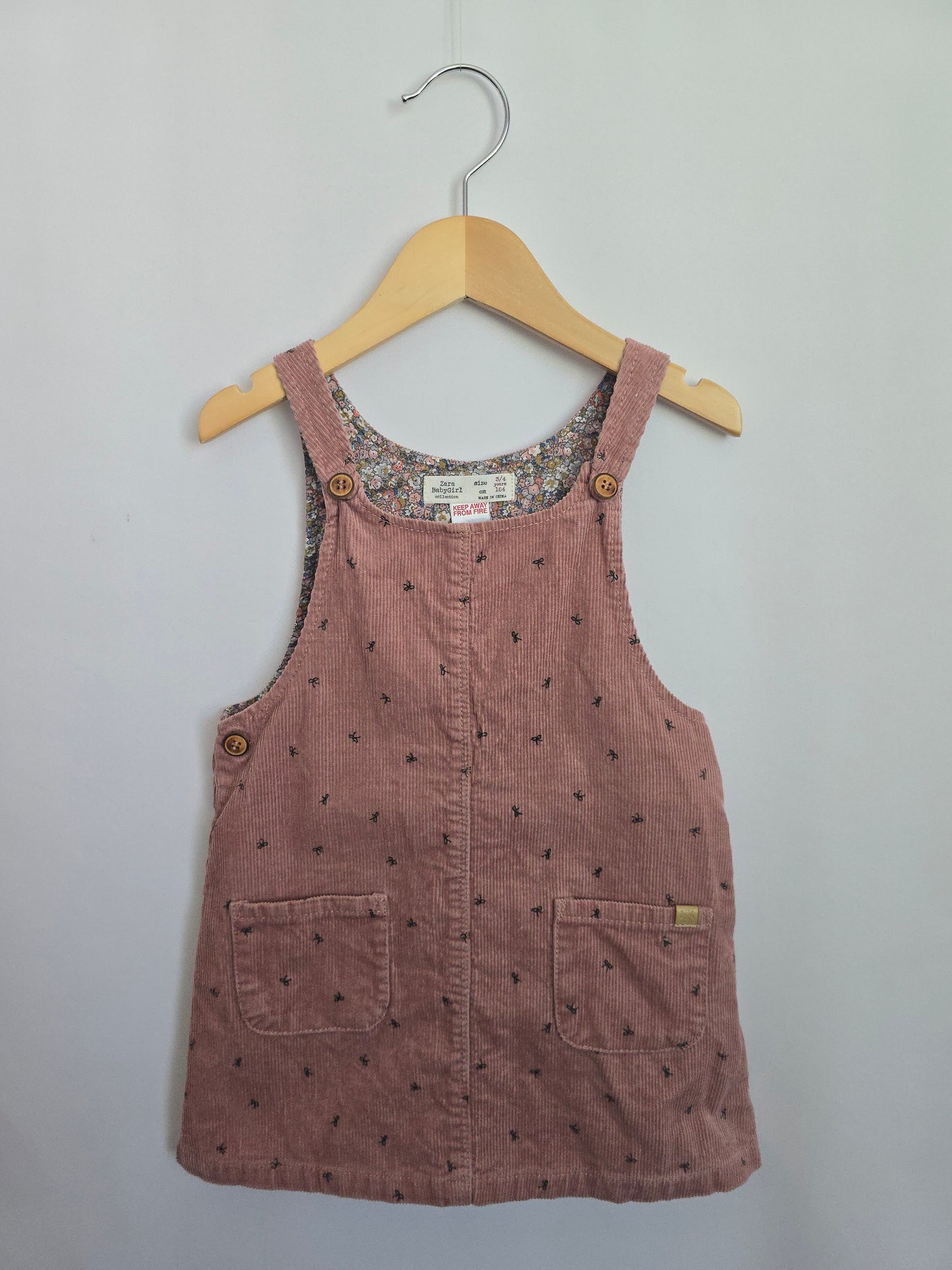 Zara Mini Bows Cord Jumper • 3-4 years