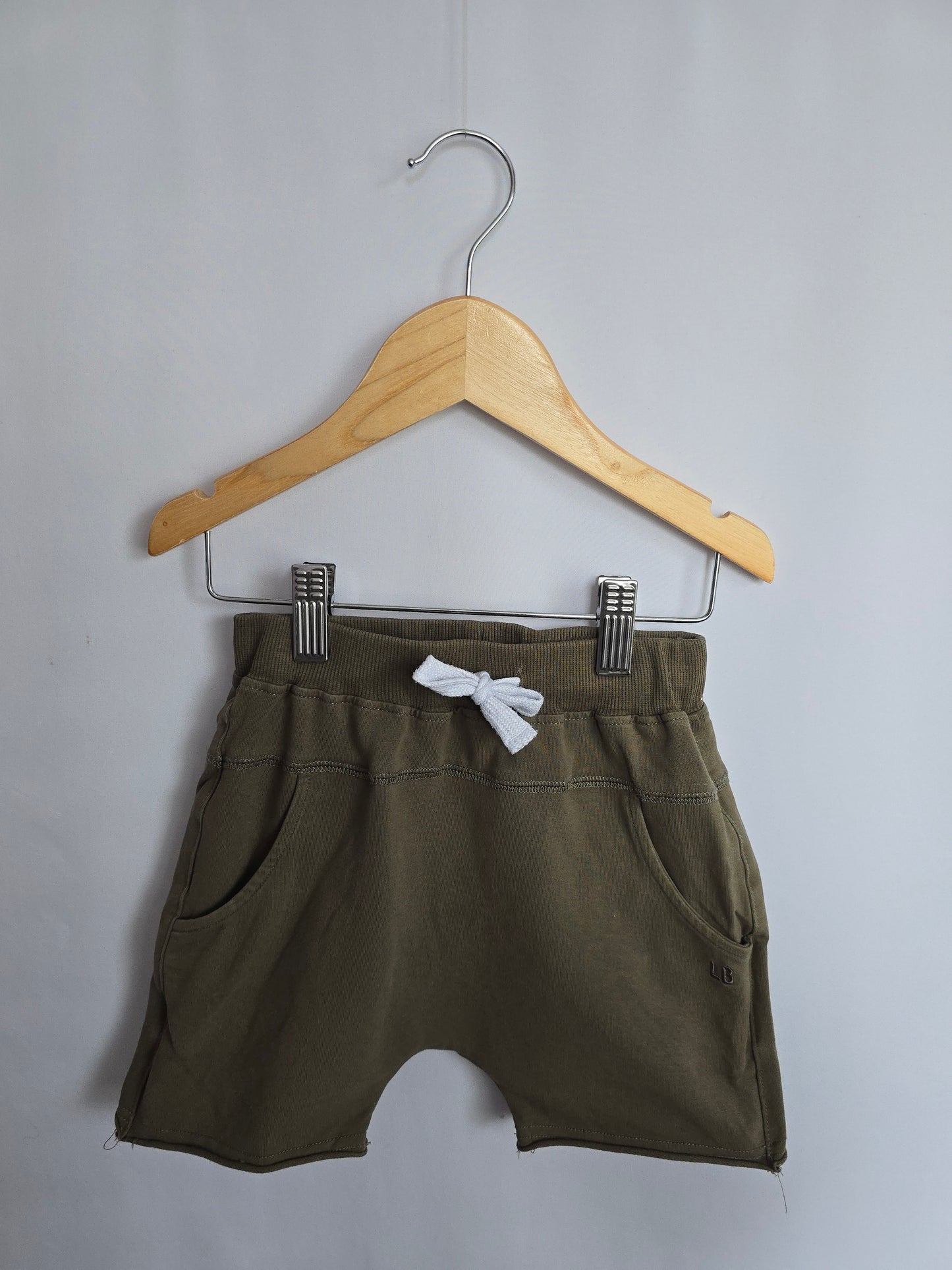 Little Bipsy Olive Harem Shorts • 4-5 years