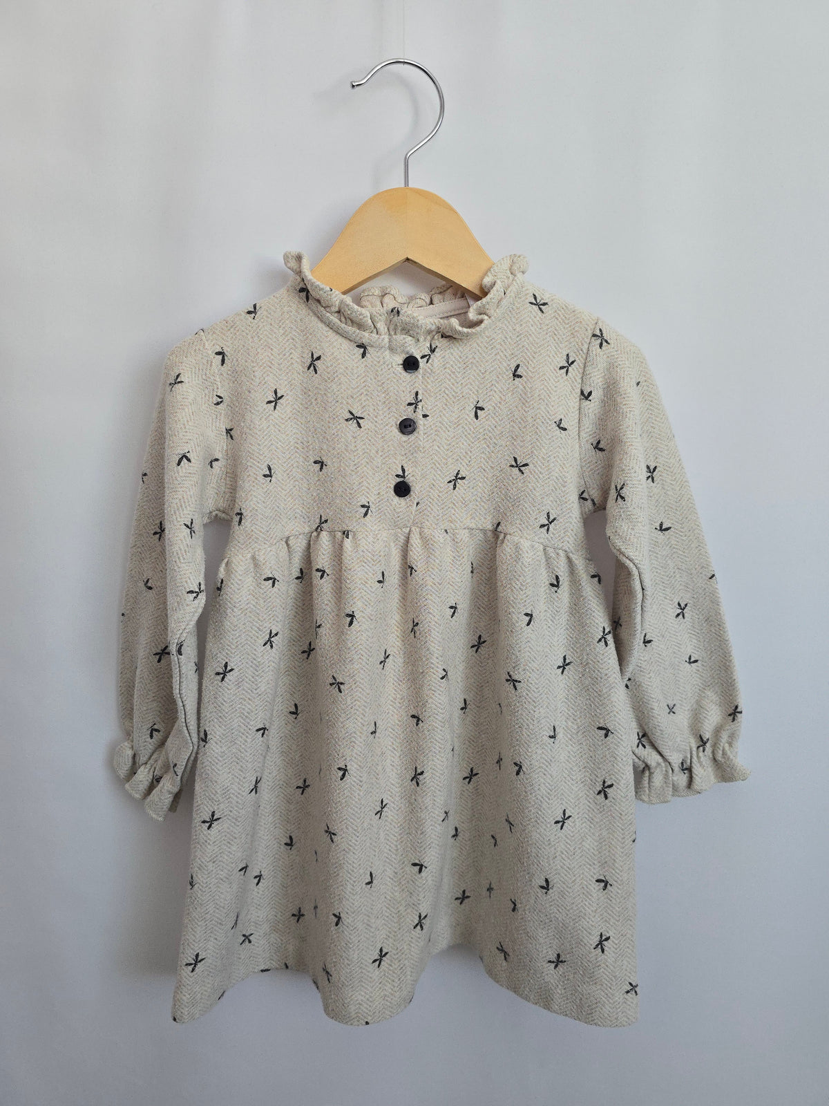 Zara Dragonfly Soft Ruffle Dress • 2-3 years