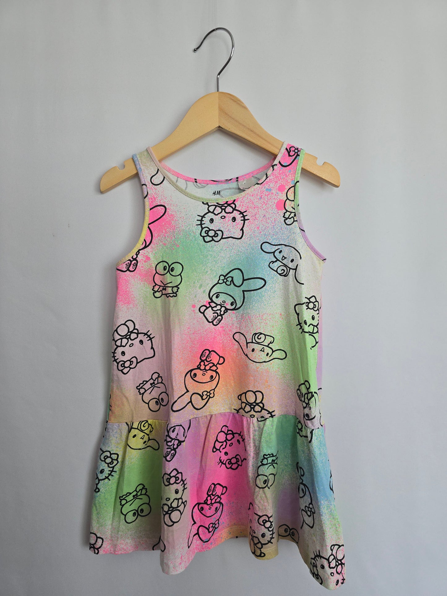 H&M Paint Speckle Hello Kitty Tank Dress • 2-4 years