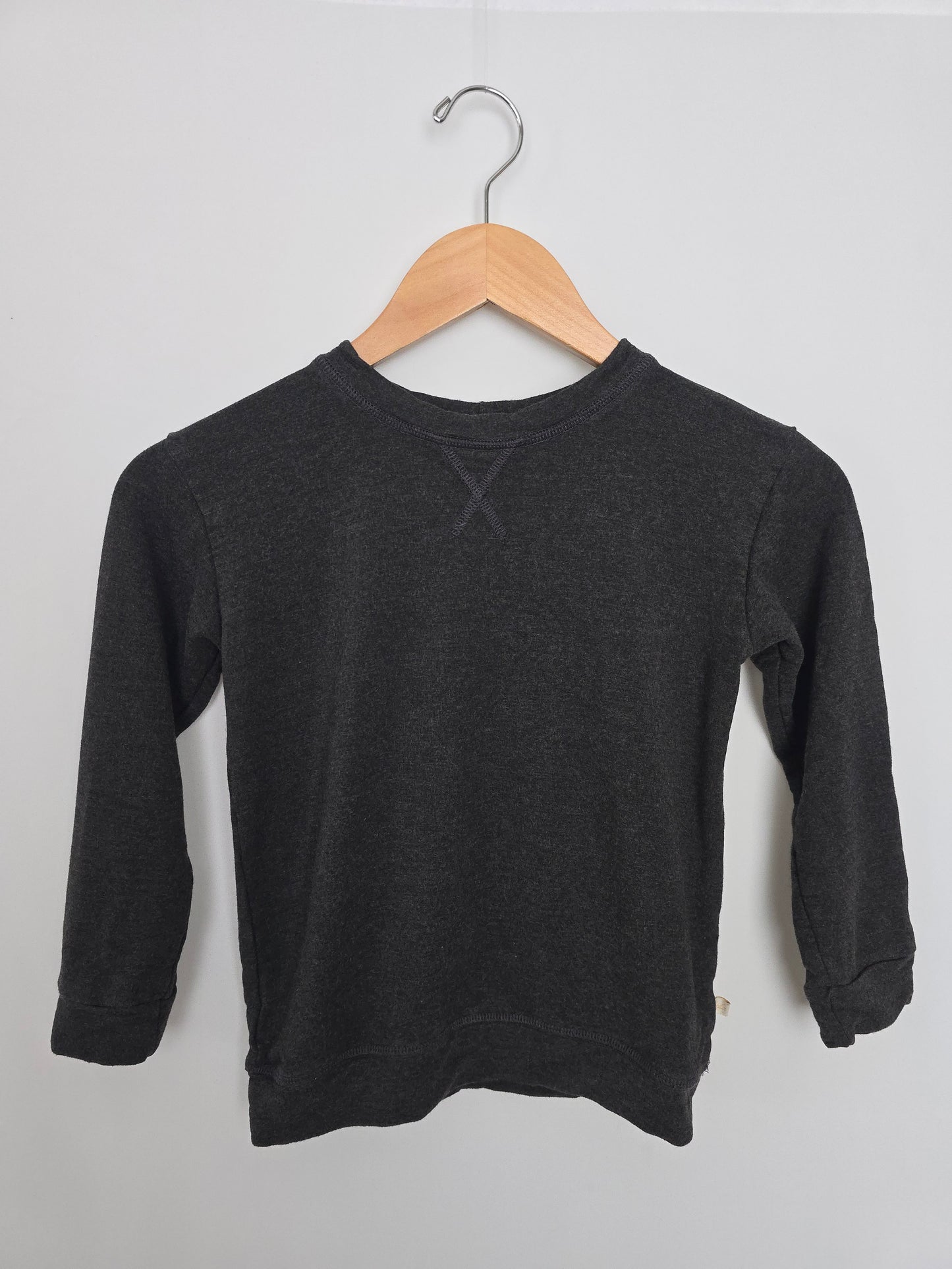 Jax & Lennon Charcoal Terry Crew • 5-6 years