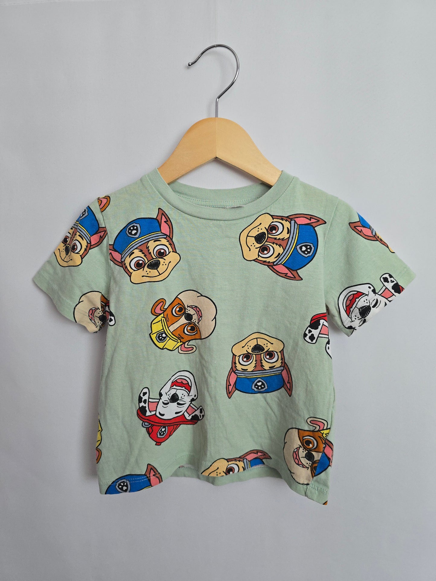 H&M Paw Patrol Mint Tee • 18-24 months