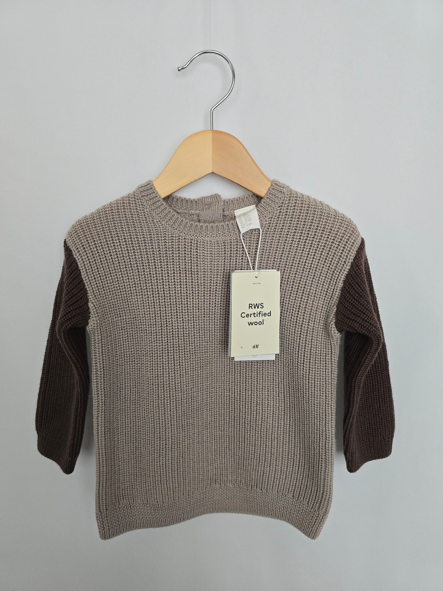 NEW H&M Color Block Wool Knit Sweater • 9-12 months