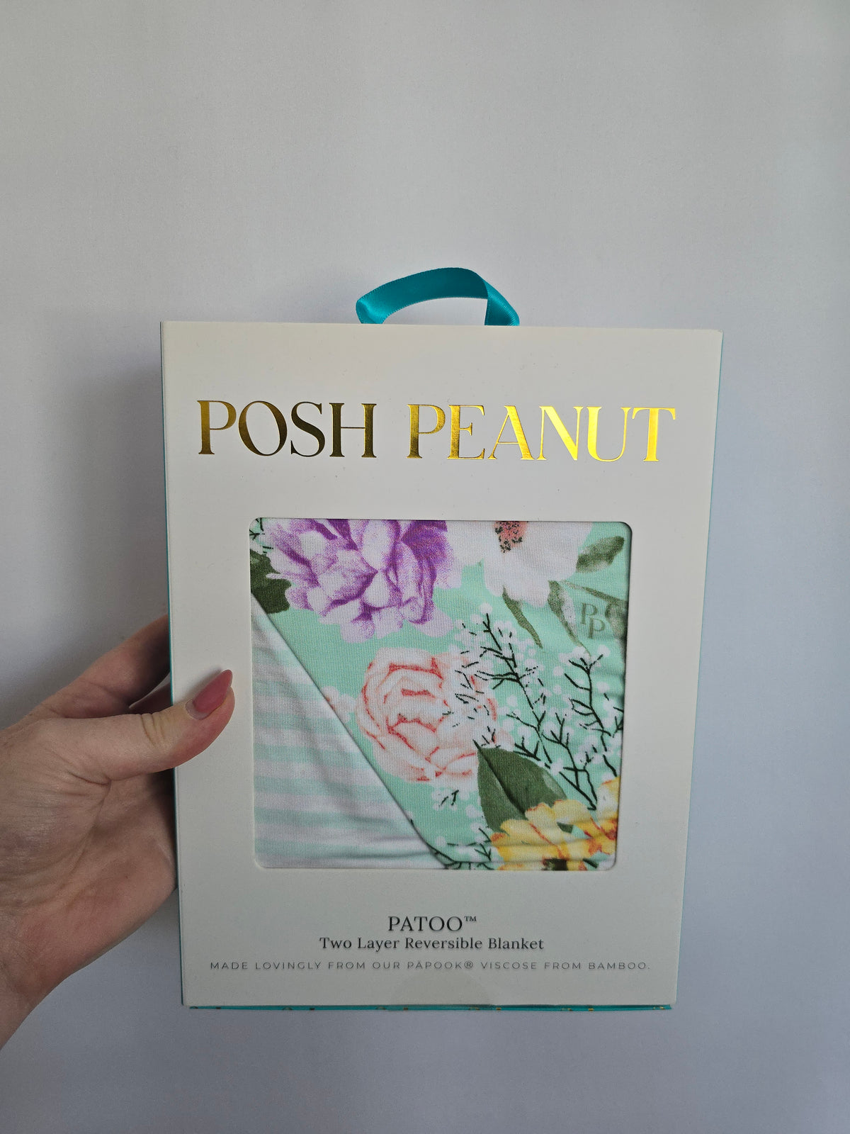 NEW Posh Peanut Patoo Two-Layer Reversible Blanket • 40 x 40