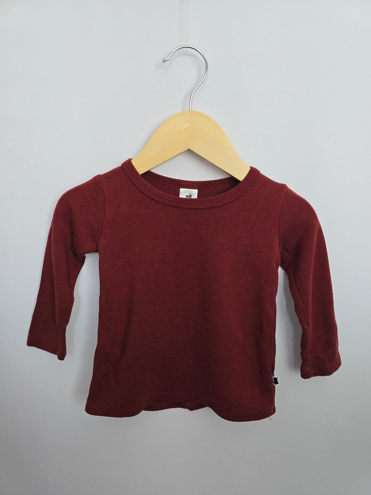 Little & Lively Cranberry Long Sleeve Shirt • 0-6 months