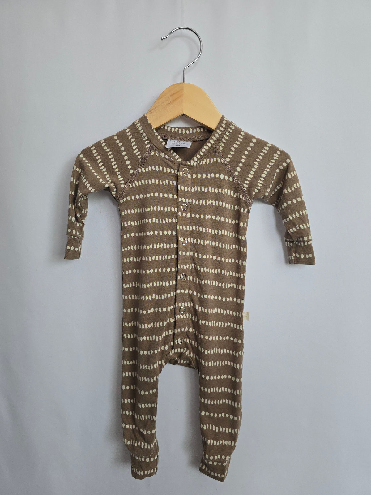 Jax & Lennon Dotted Lined Snap Lounge Suit • Newborn