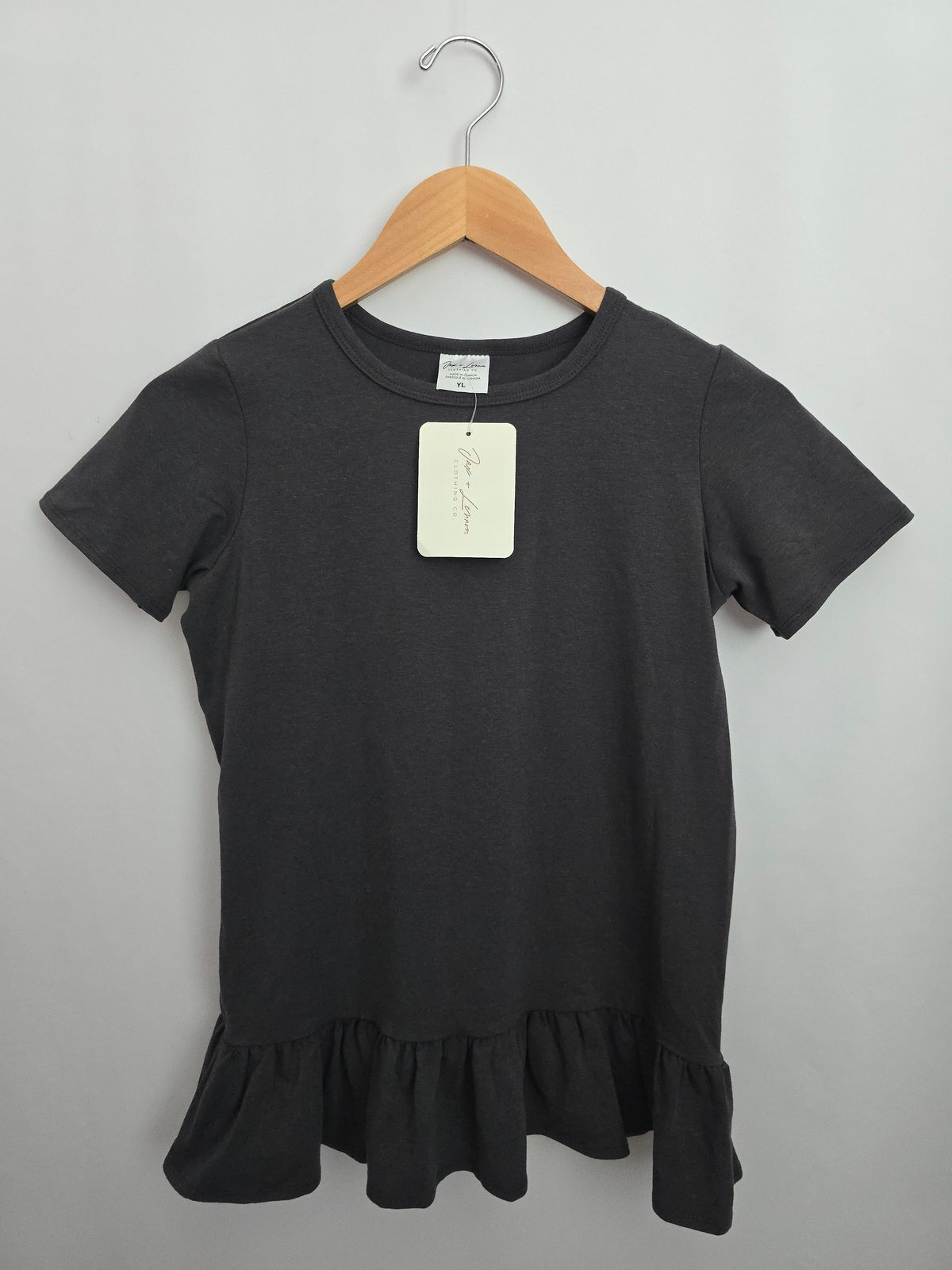 NEW Jax & Lennon Slate Ruffle Tunic • Youth Large 10-11 years