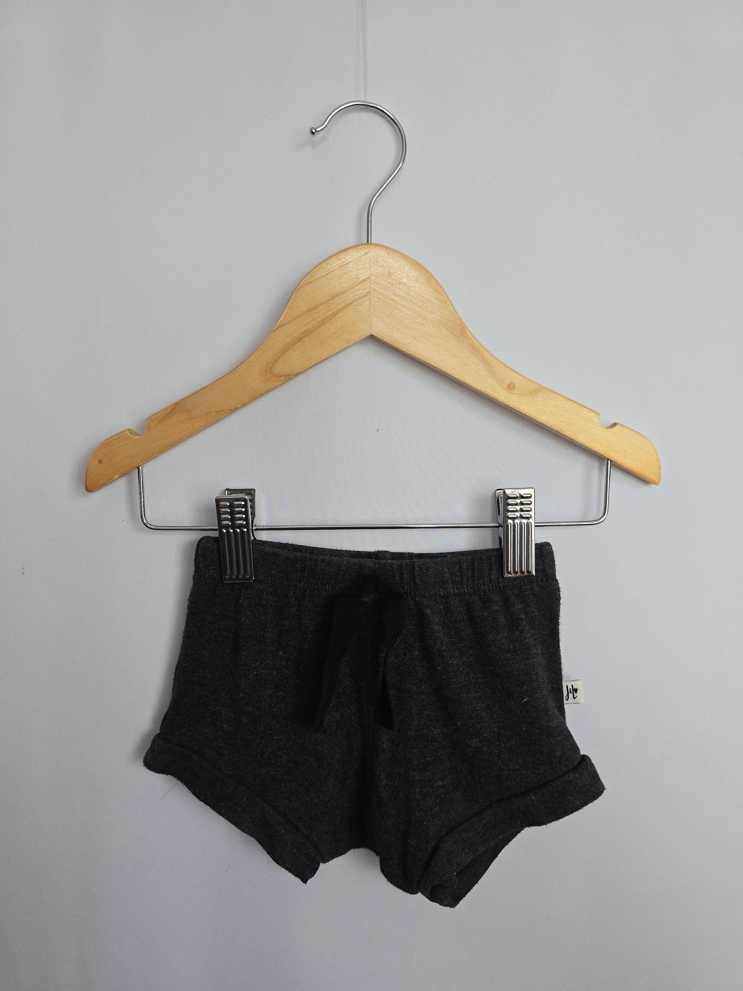 Jax & Lennon Dark Grey Shorties • 0-6 months