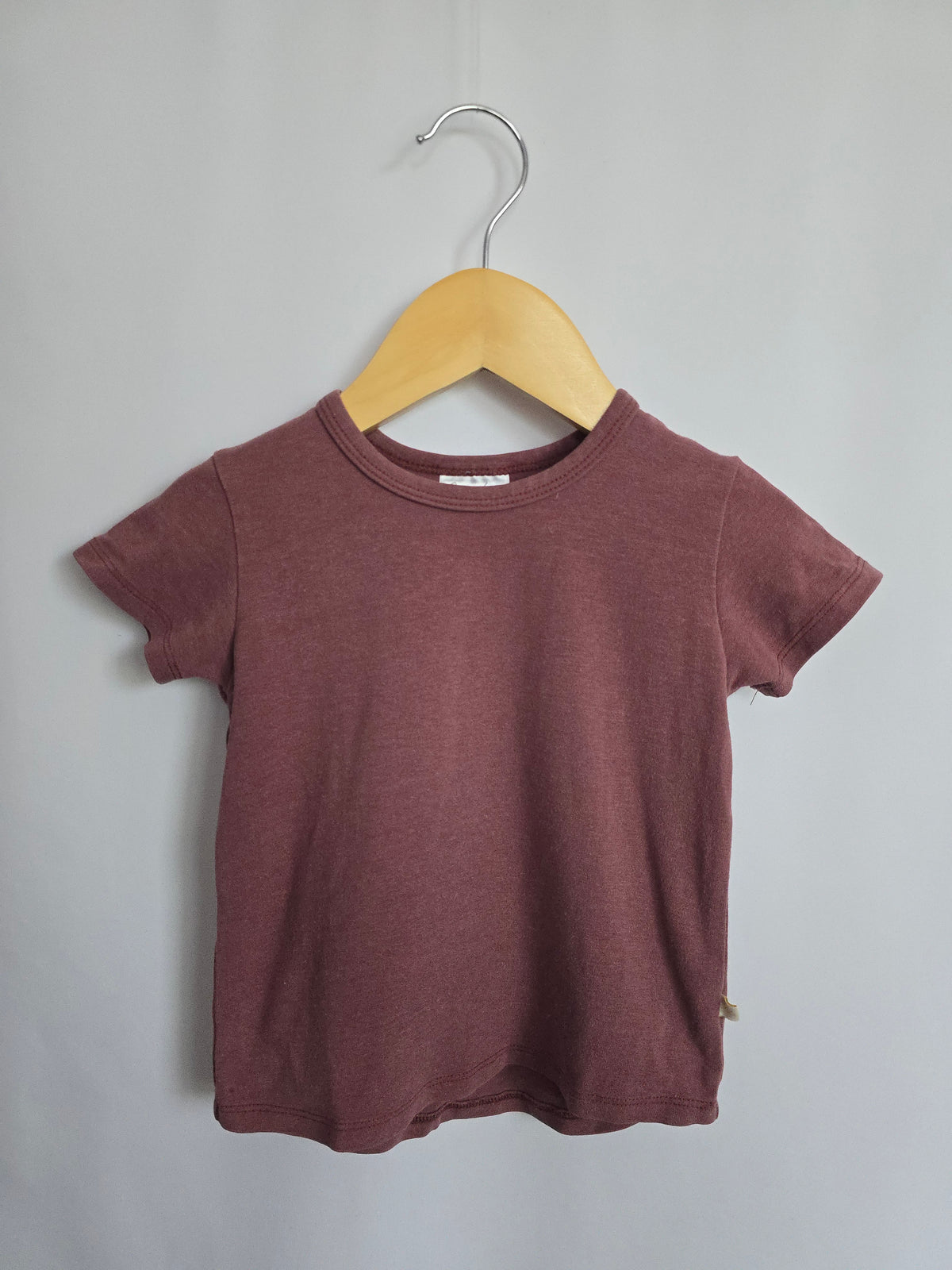 Jax & Lennon Plum Basic Tee • 12-18 months