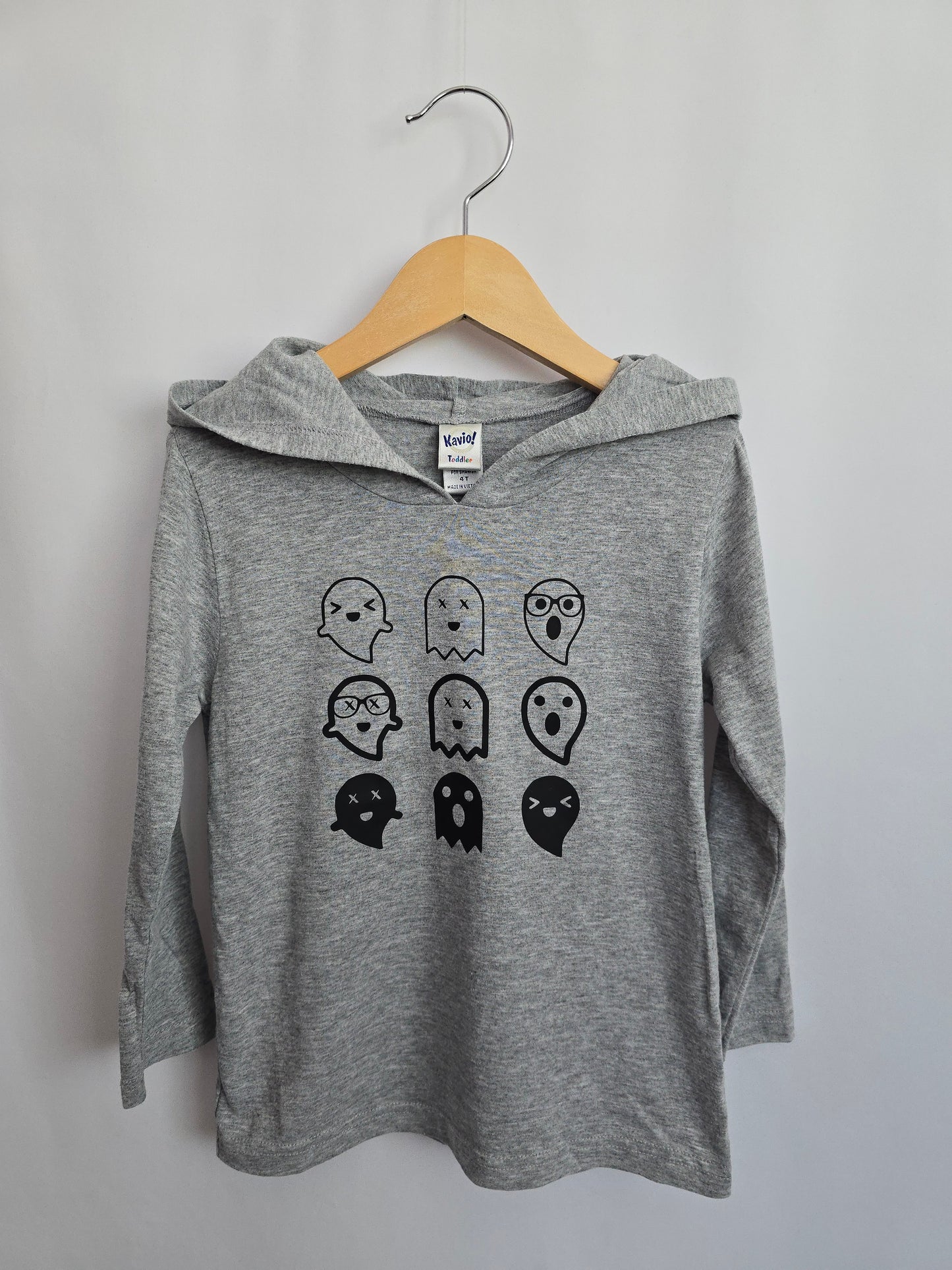 Kellon & Keaton Grey Ghosts Hooded Long Sleeve Shirt • 4 years