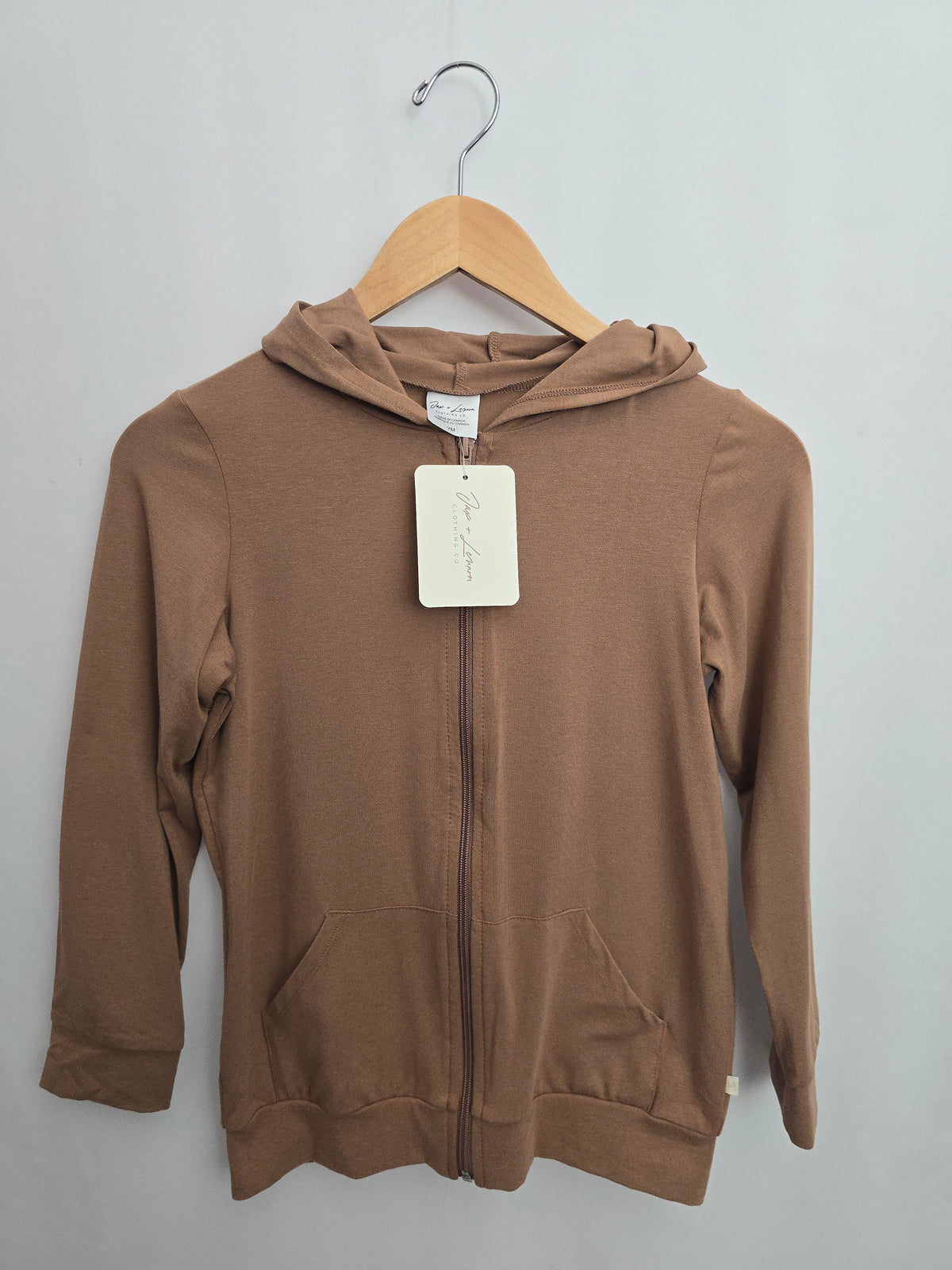NEW Jax & Lennon Raw Umber Zip Hoodie • Youth Medium 8-9 years