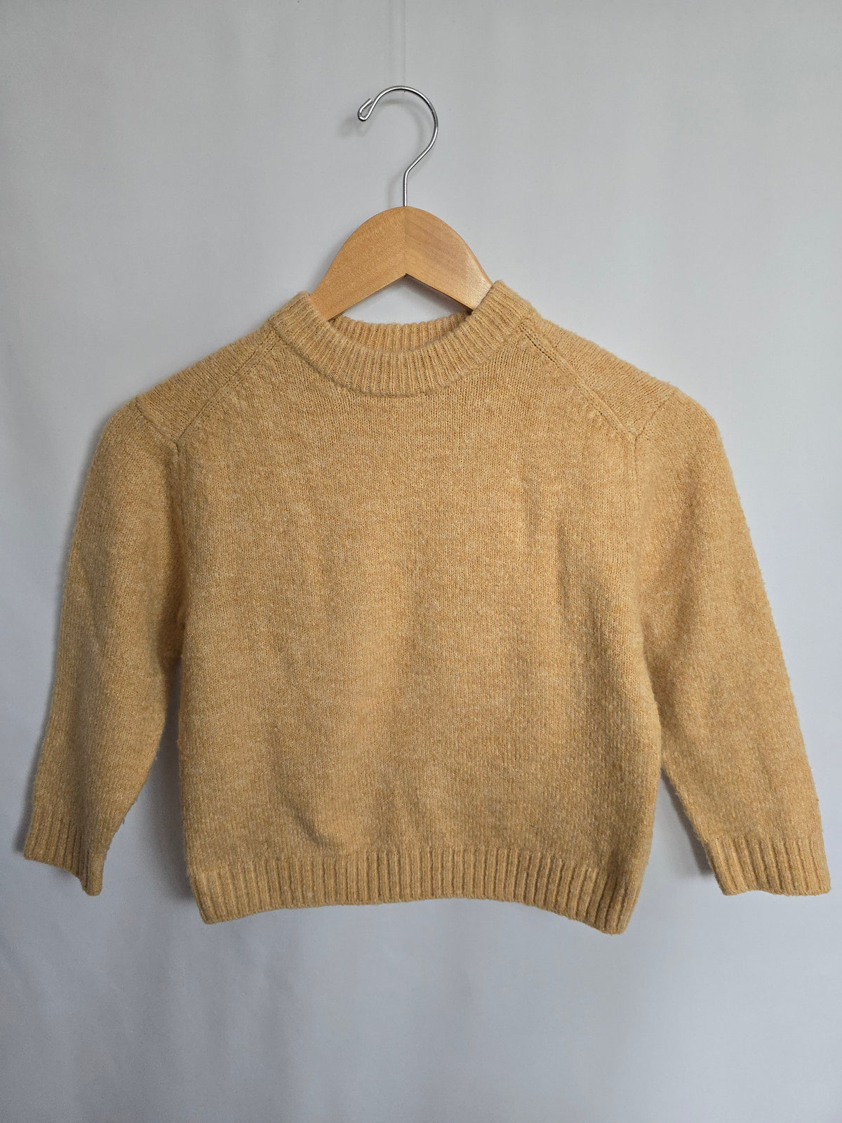 Zara Caramel Soft Knit Mock Neck Sweater • 4-5 years