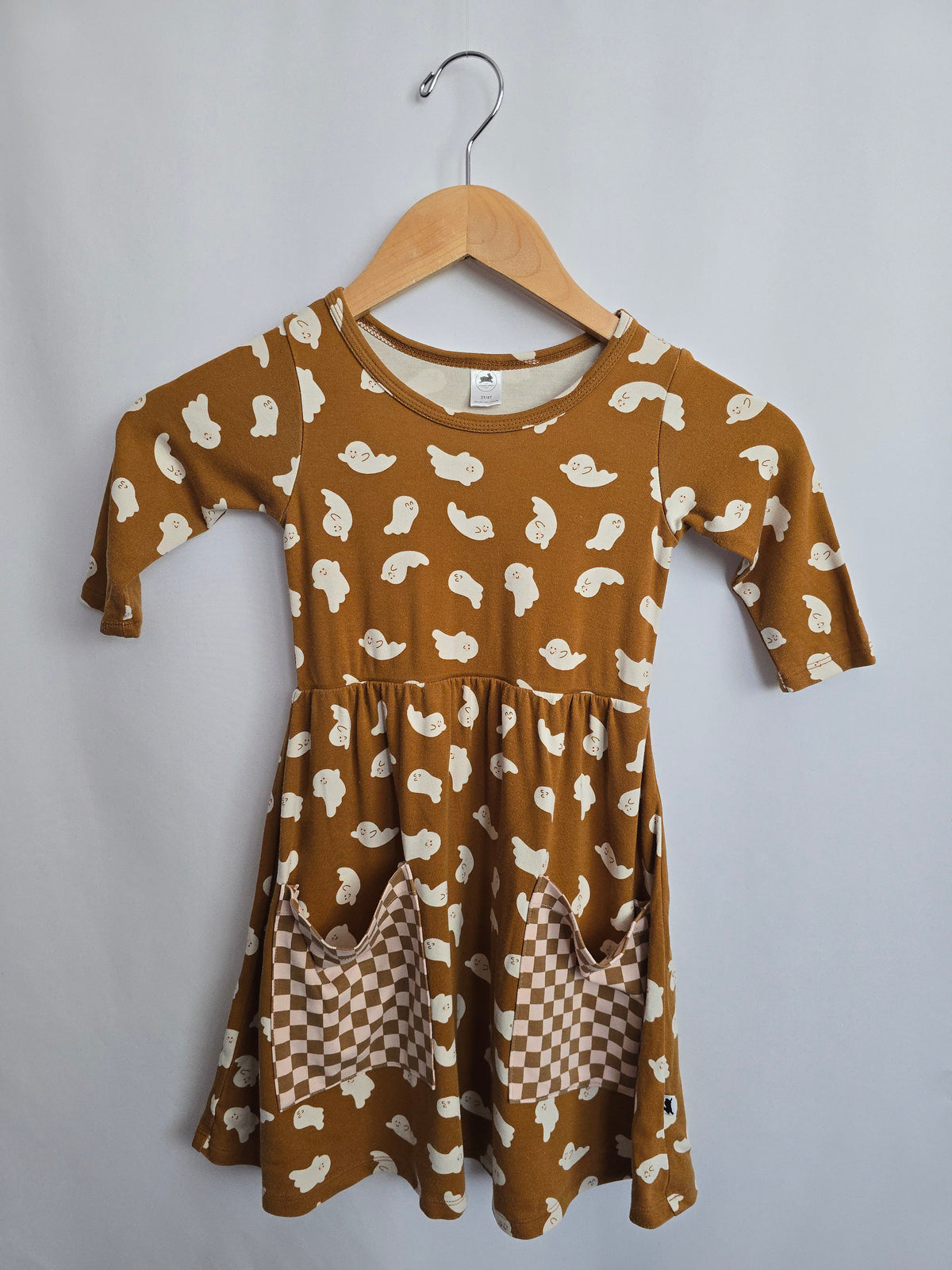 Little & Lively Ghosts Pocket Dress • 3-4 years