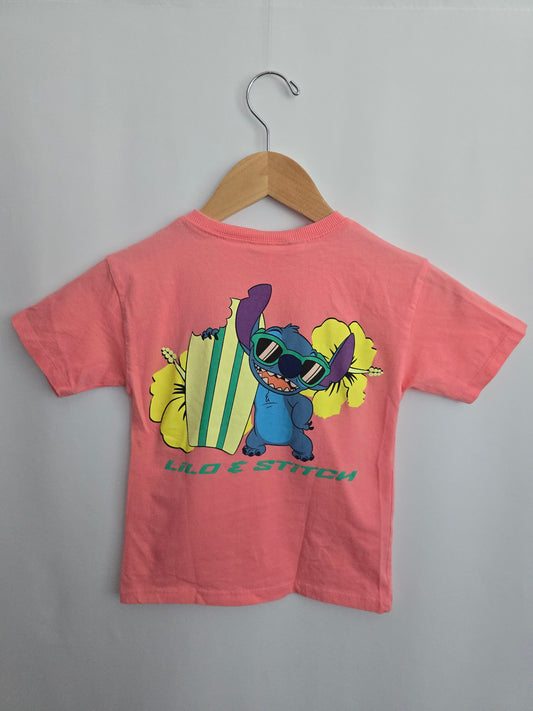 Zara x Disney Classics Coral Stitch Tee • 4-5 years