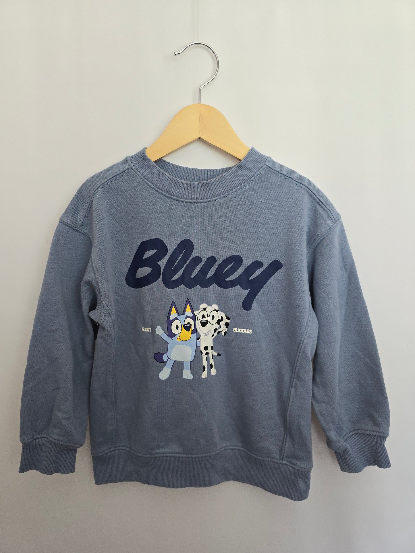 H&M Bluey Slate Blue Crewneck • 4-5 years