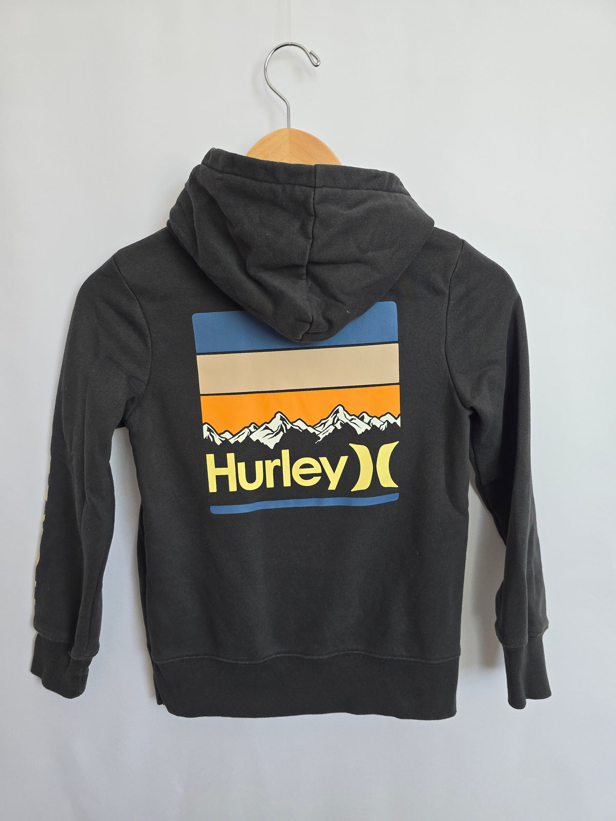 Hurley Charcoal Graphic Hoodie • 7-8 years