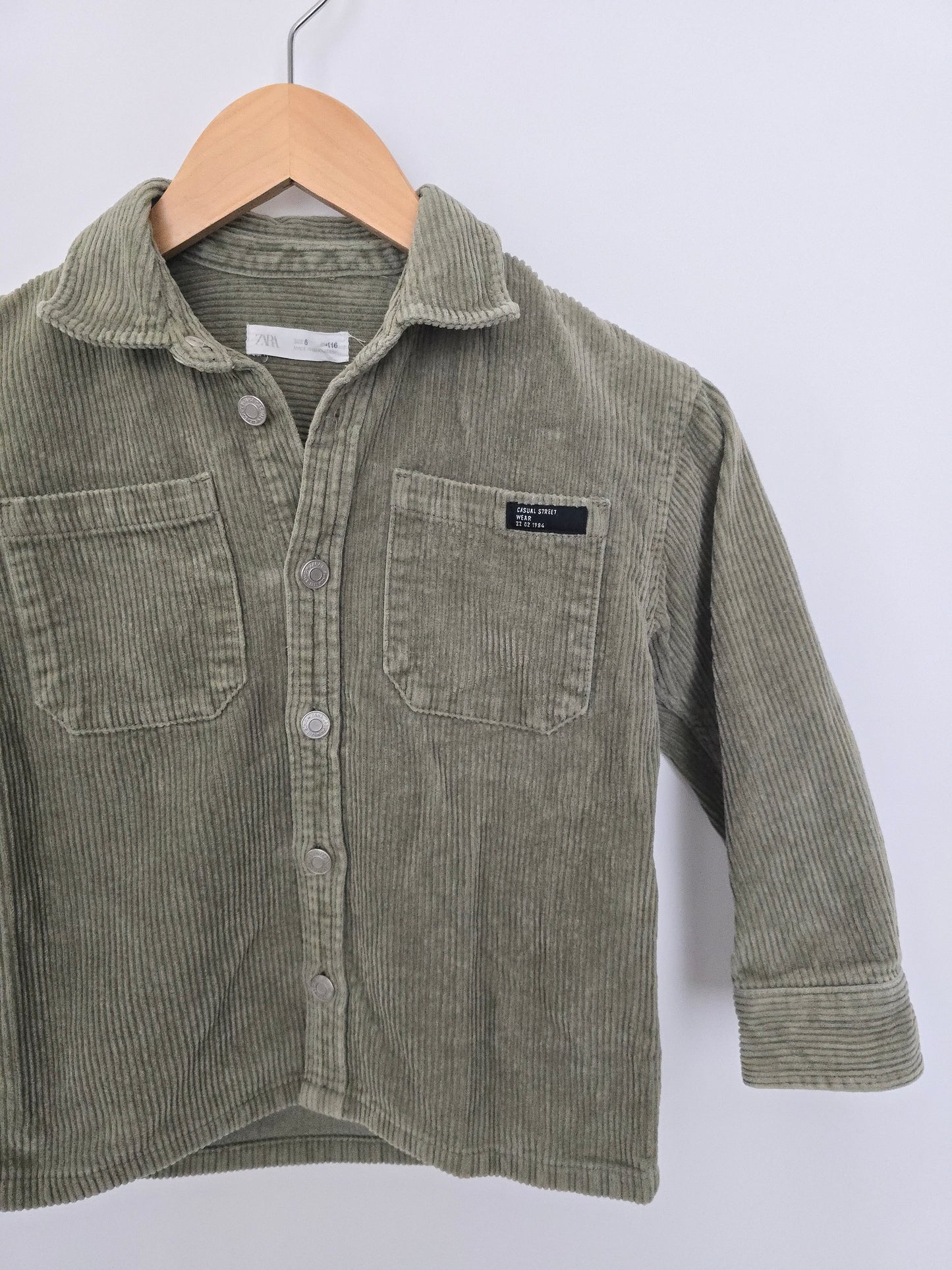 Zara Olive Cord Shacket • 6 years
