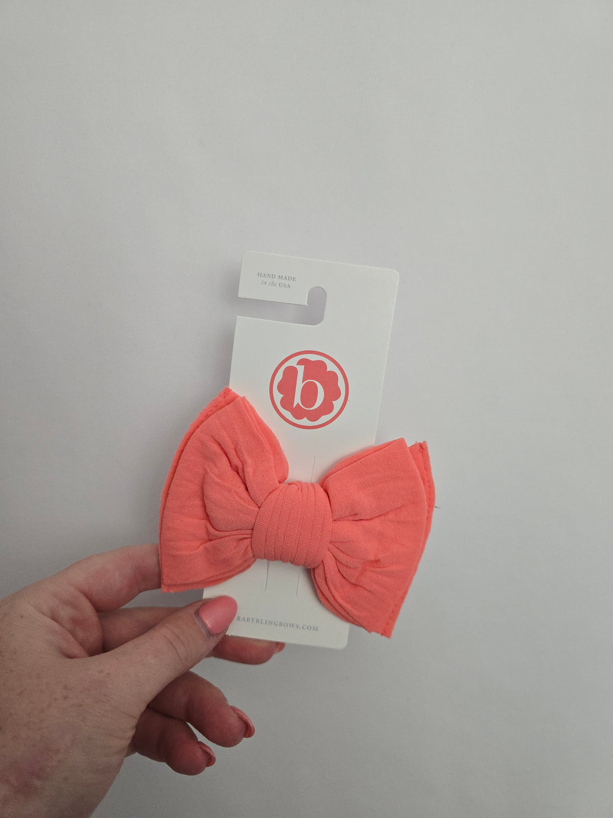 NEW Baby Bling Coral Bow Hairclip