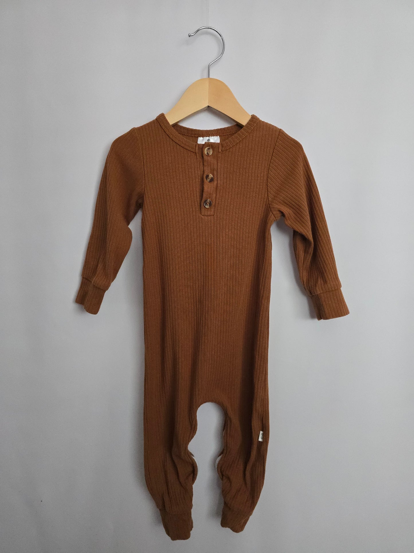 Fellow Human Camel Ribbed Romper •12-18 months