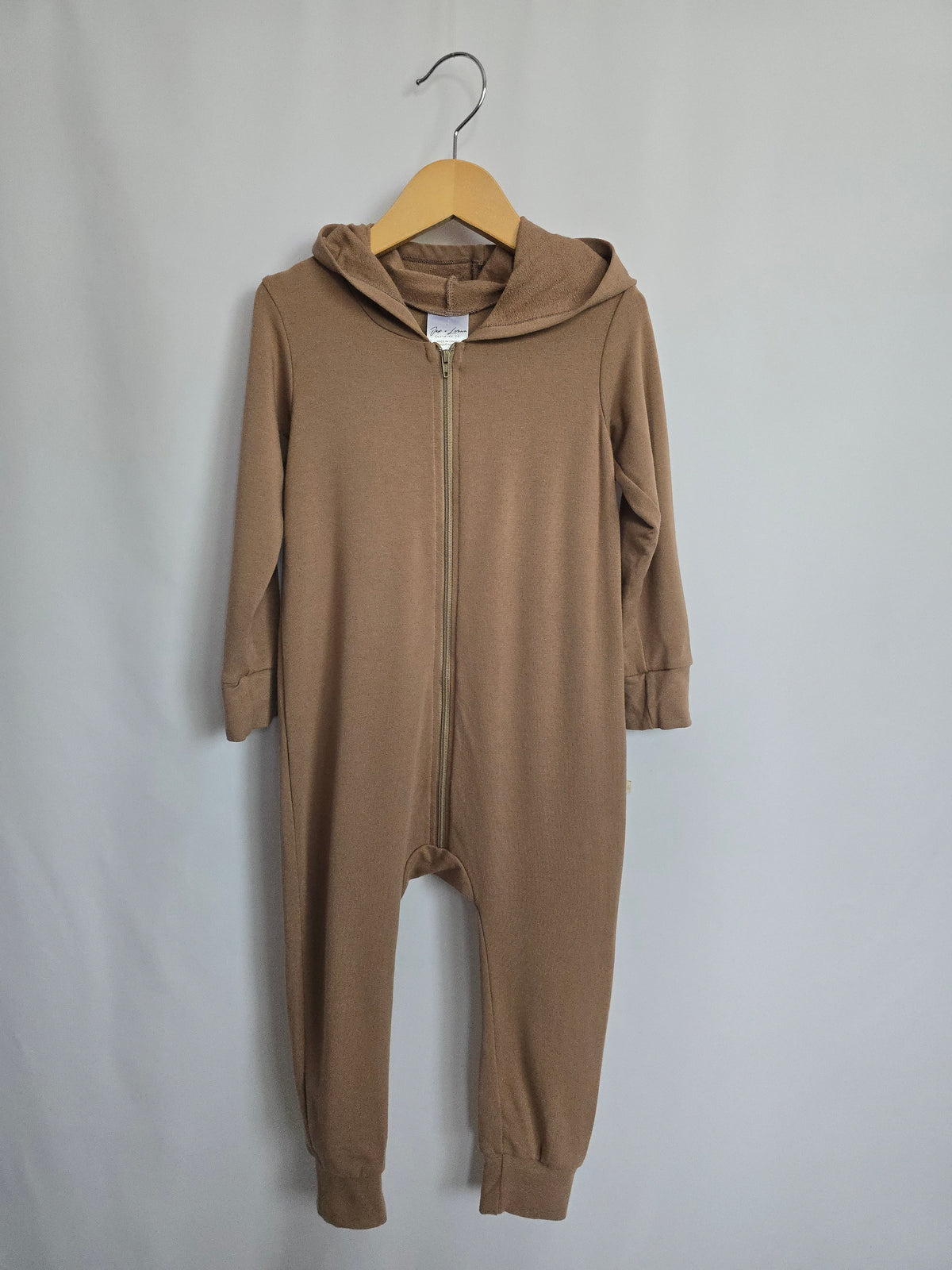 Jax & Lennon Oak Hooded Romper • 2-3 years