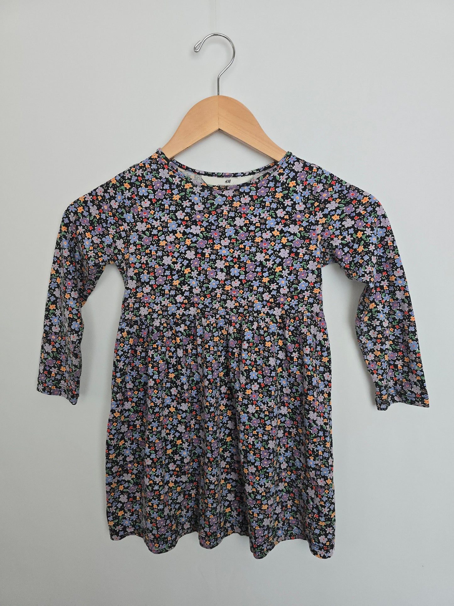 H&M Wildflower Long Sleeve Dress • 4-6 years