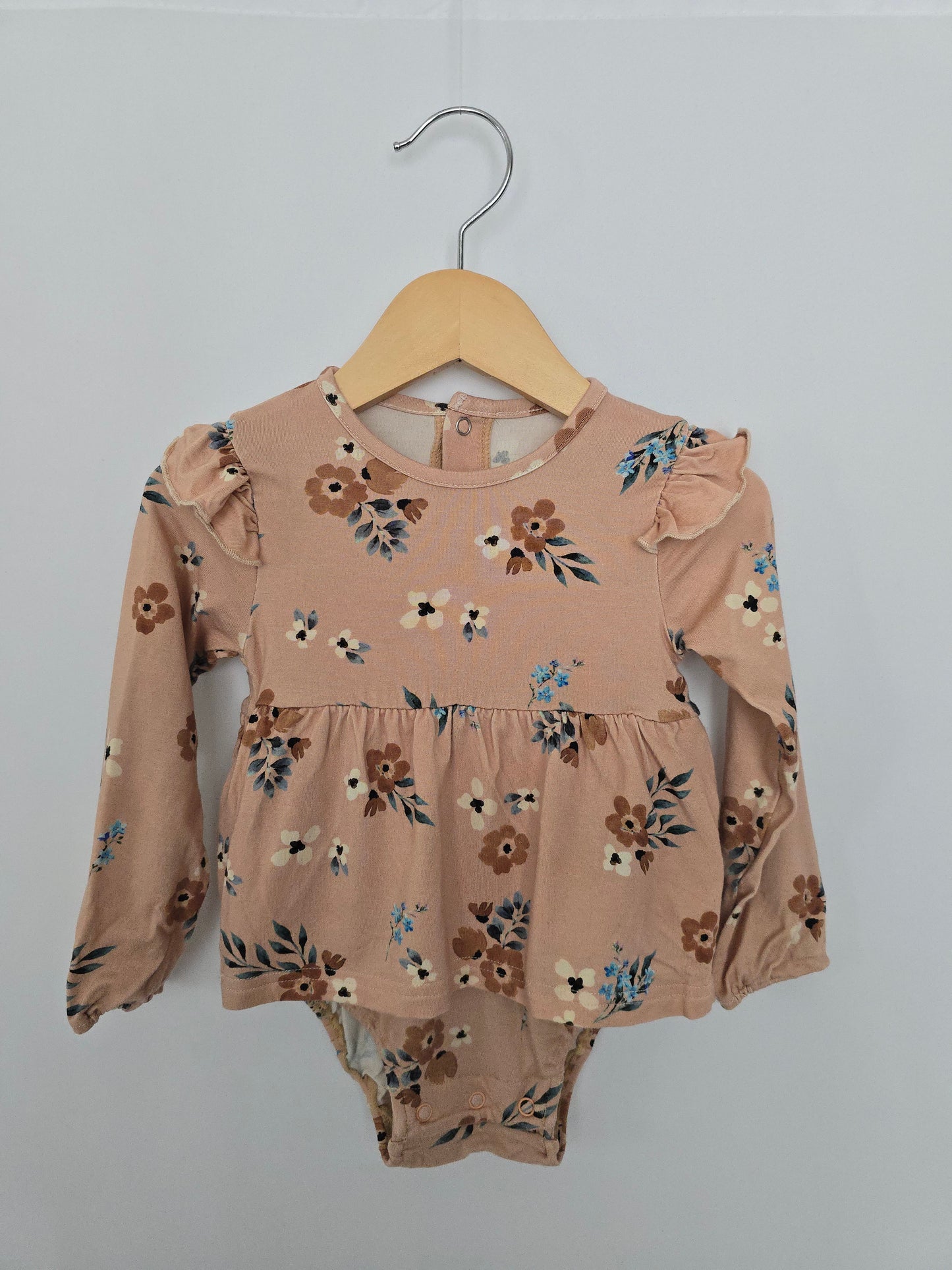 Belan J Floral Twirl Bodysuit • 6-12 months