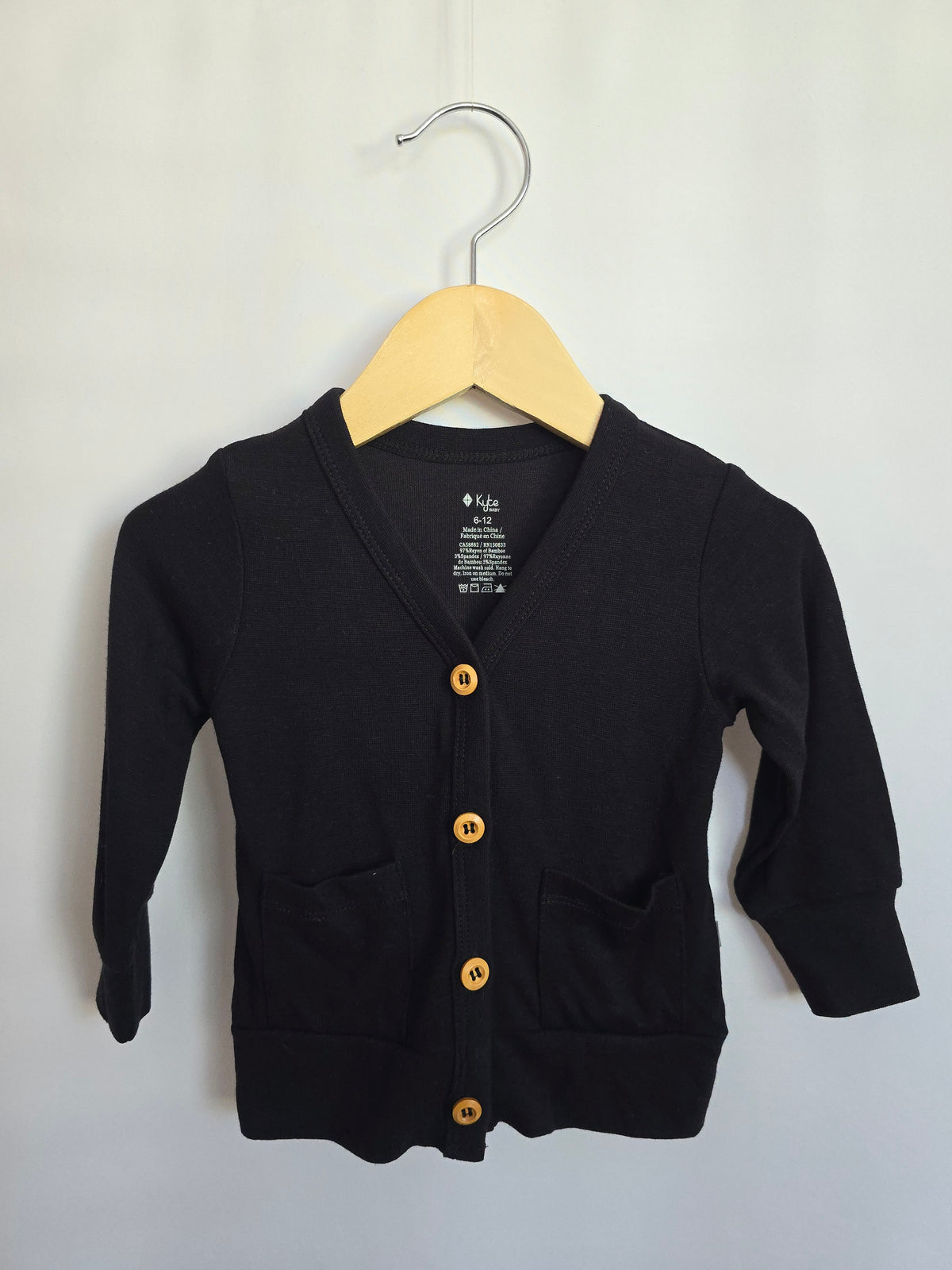 Kyte Black Cardigan • 6-12 months