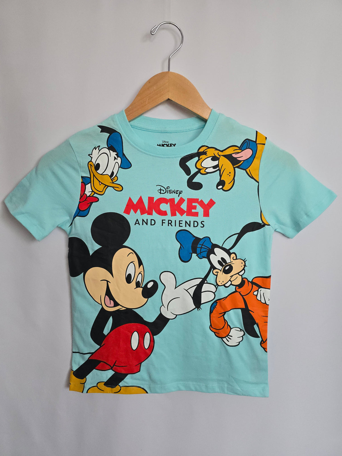 Primark Blue Mickey & Friends Tee • 6-7 years