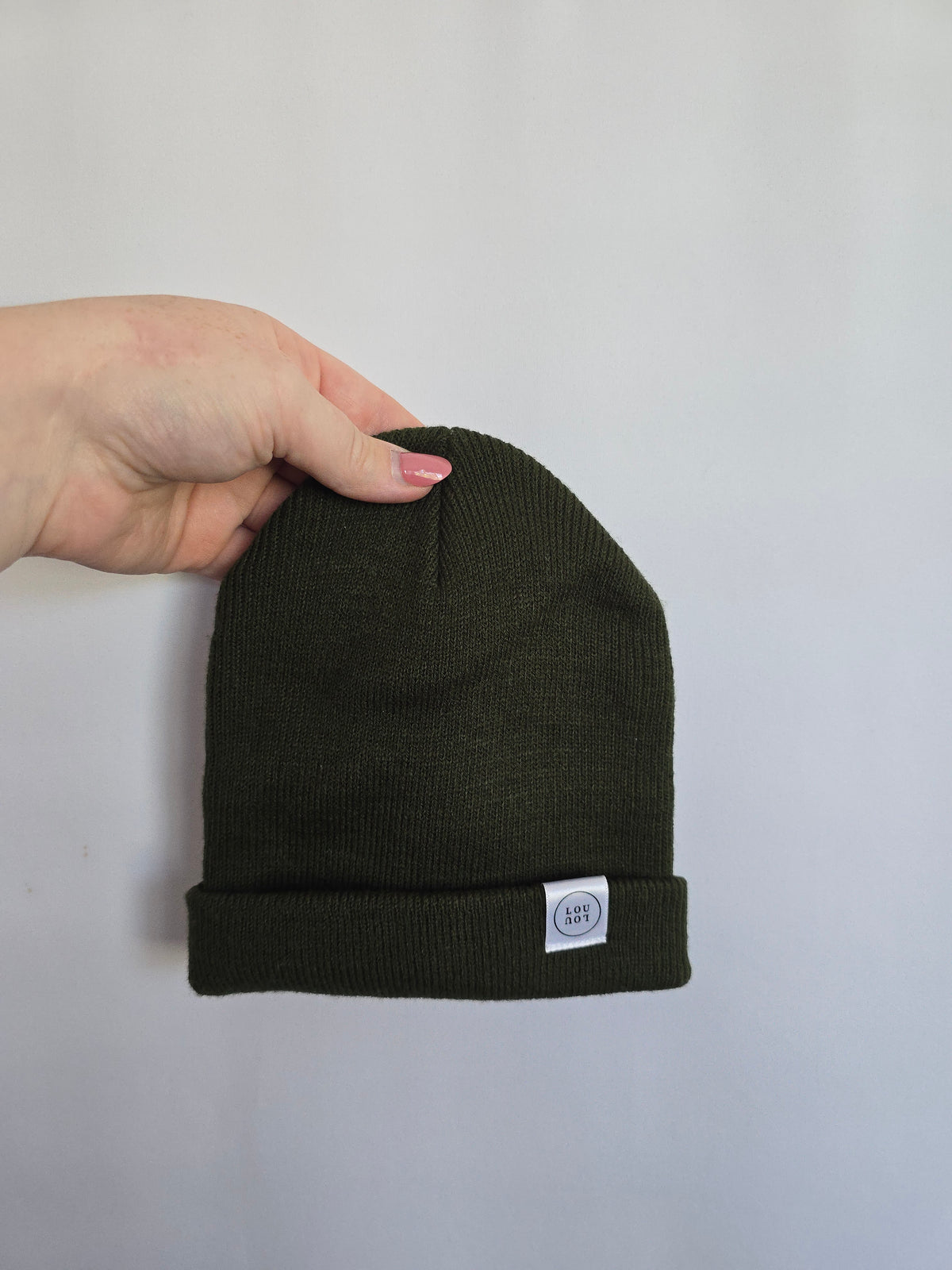 Loulou Olive Beanie • 0-12 months