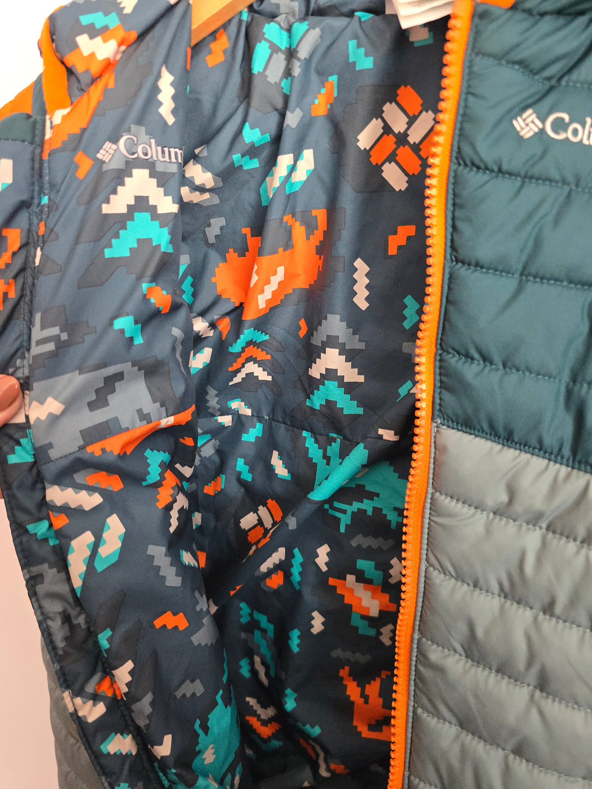 Columbia Blue/Orange Reversible Snowsuit • 18-24 months