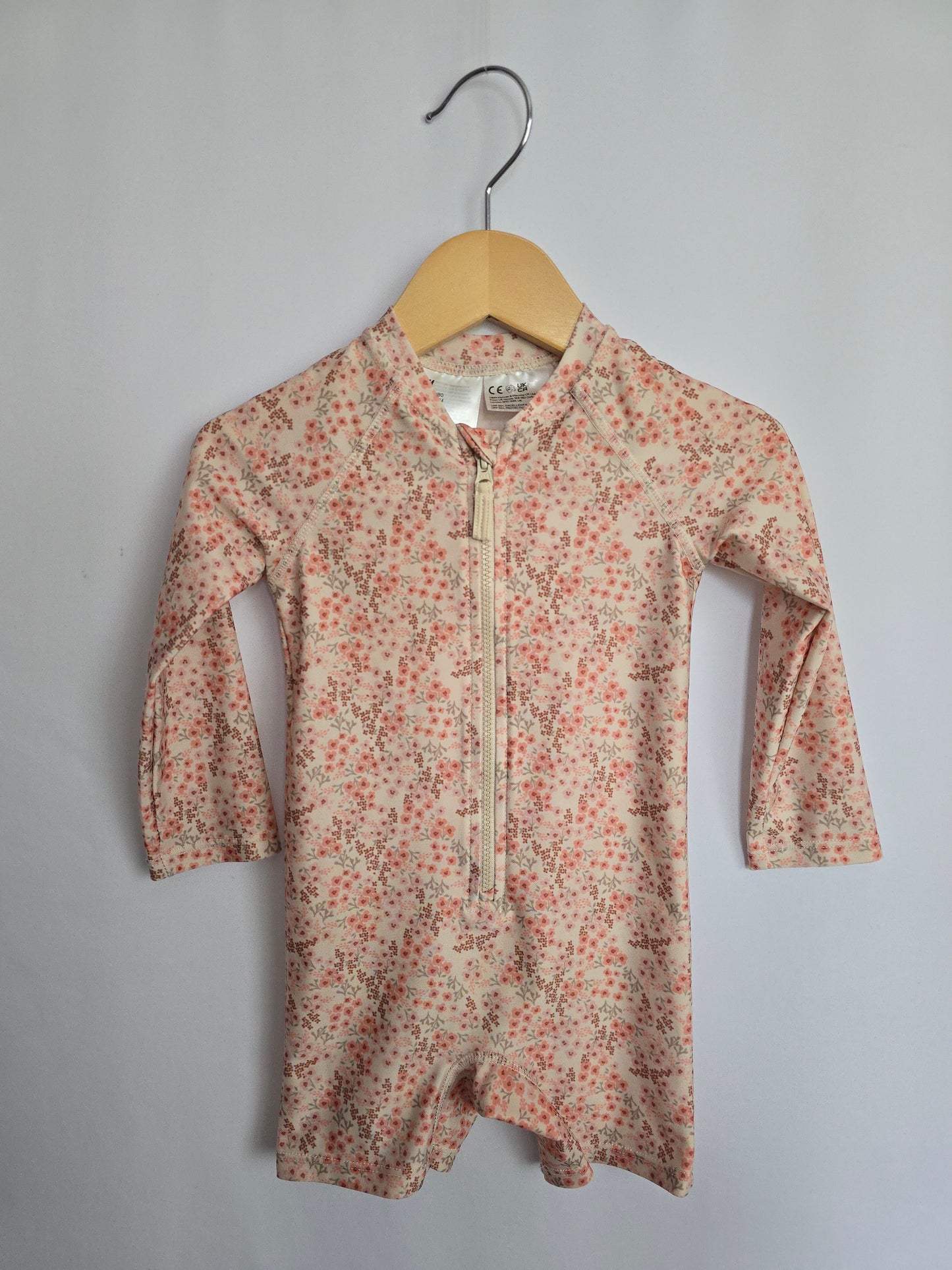 H&M Mini Floral Sunsuit • 6-12 months