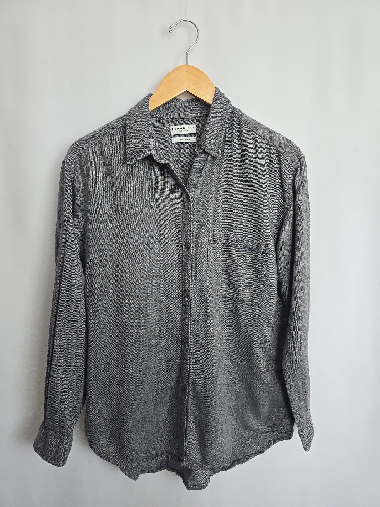 Community With Linen Button Up Shirt • Small