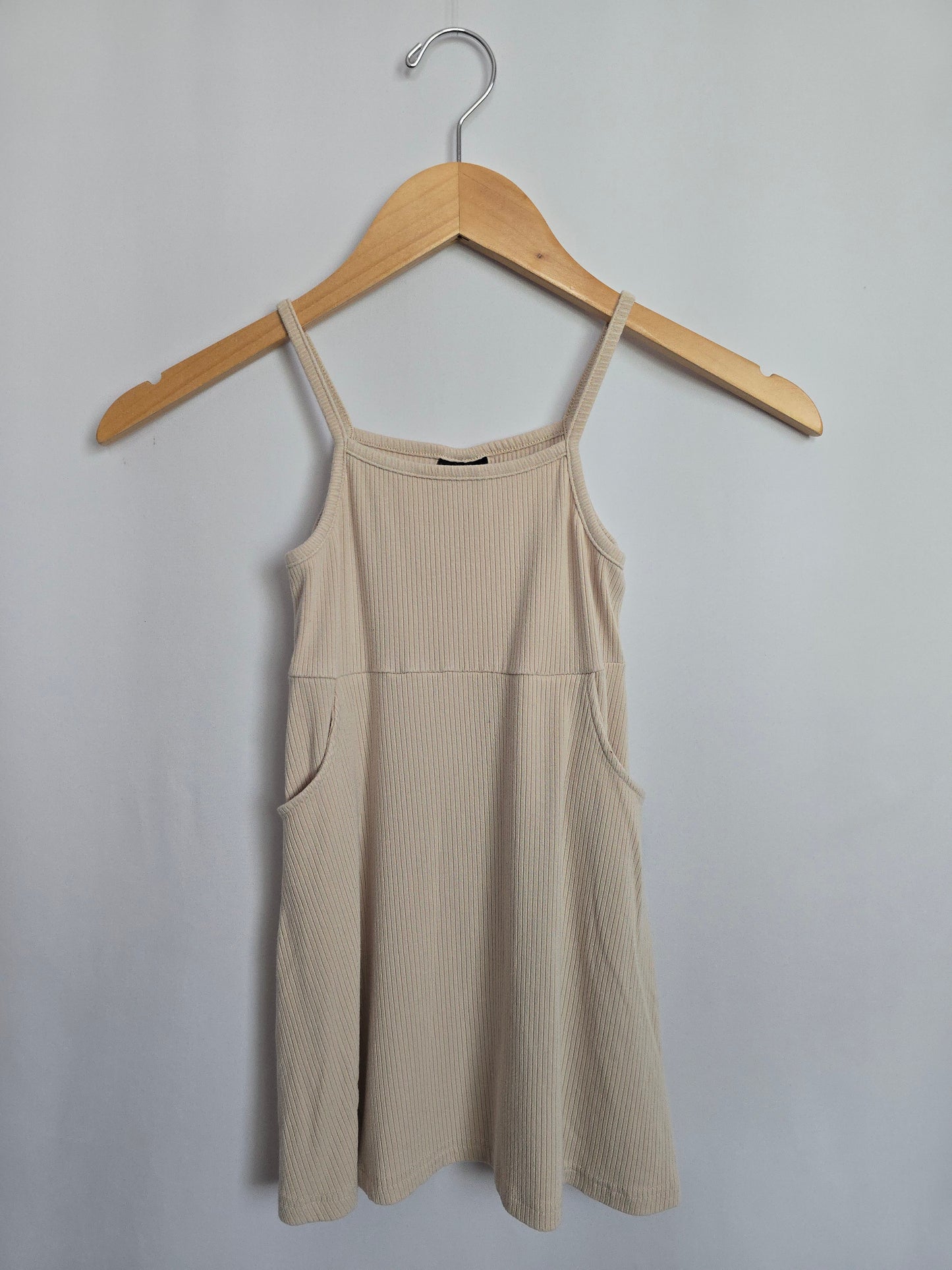 Little Bipsy Bone Ribbed Dress • 4-5 years