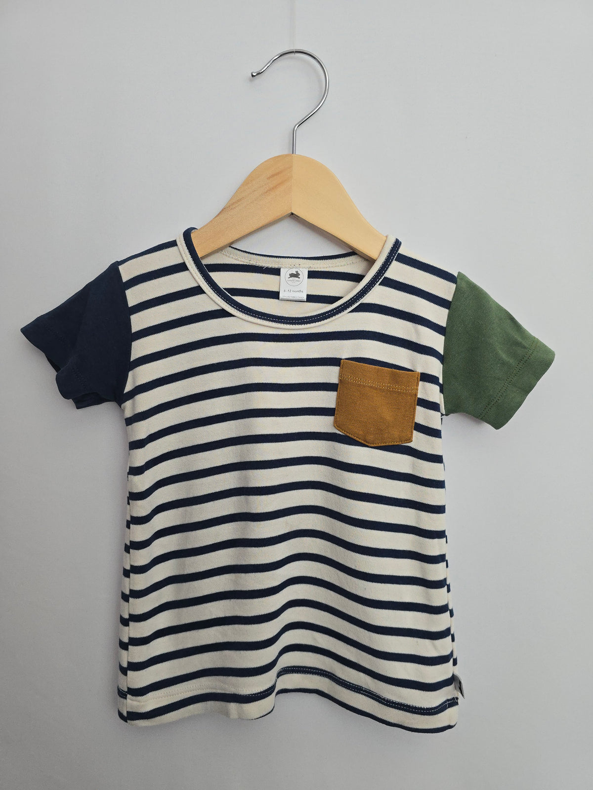 Little & Lively Color Block Stripe Tee • 6-12 months