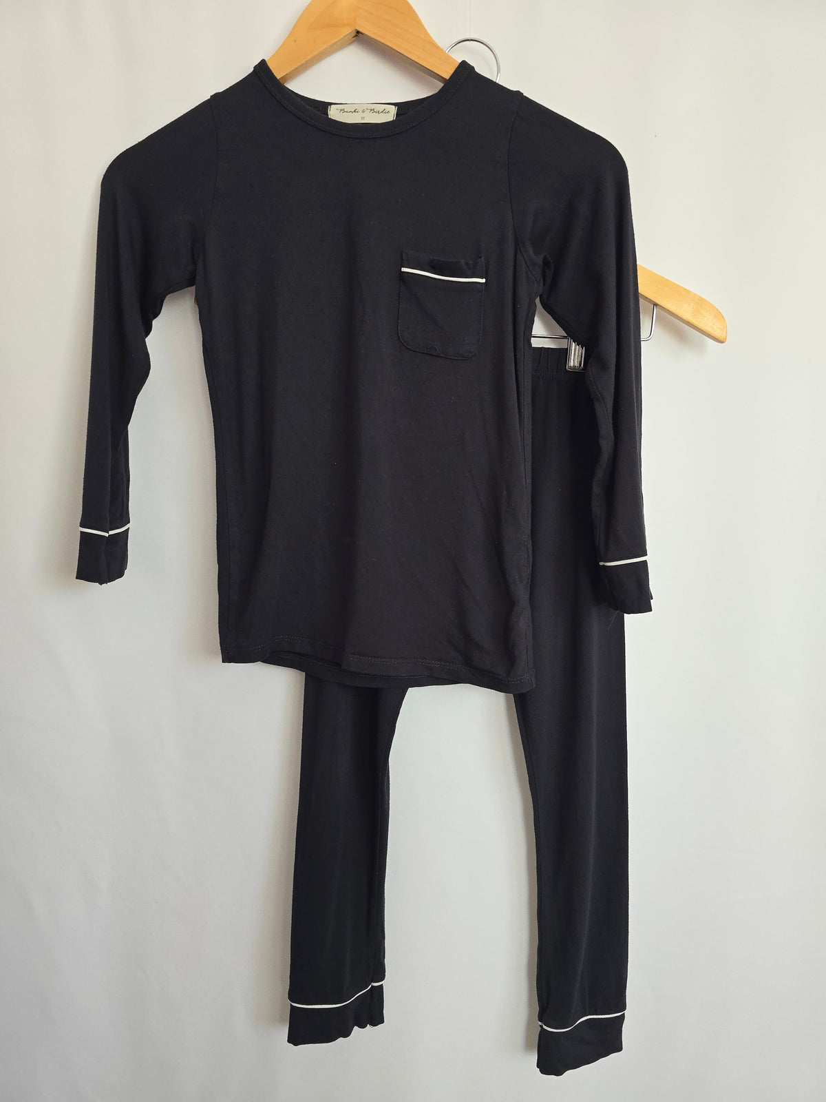 Bambi & Birdie Black Classic Pajama Set • 5 years