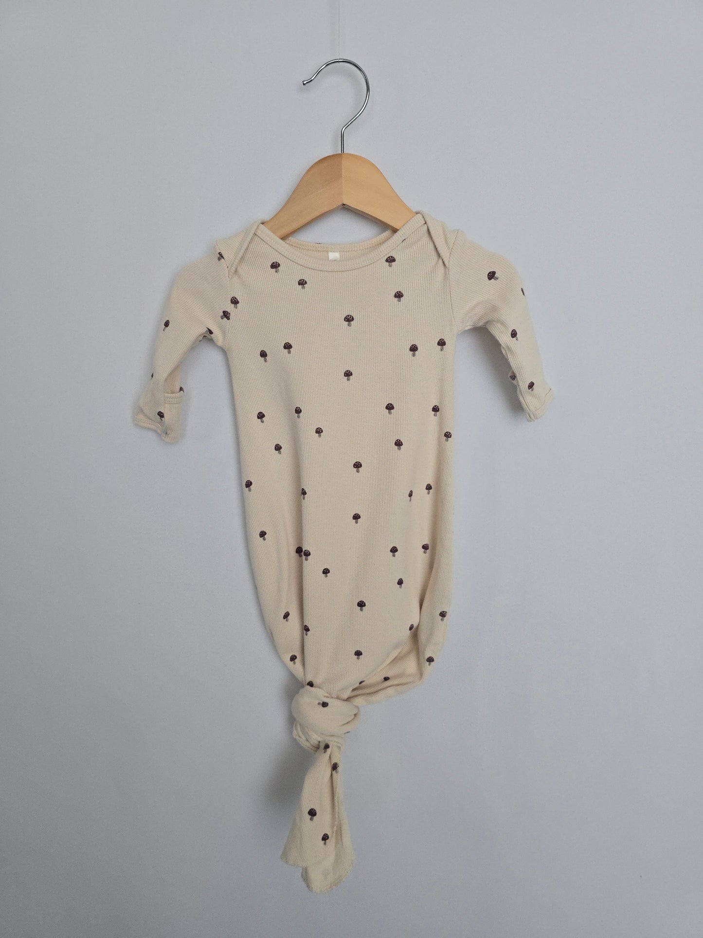Quincy Mae Mushroom Knotted Gown & Matching Hat • Newborn